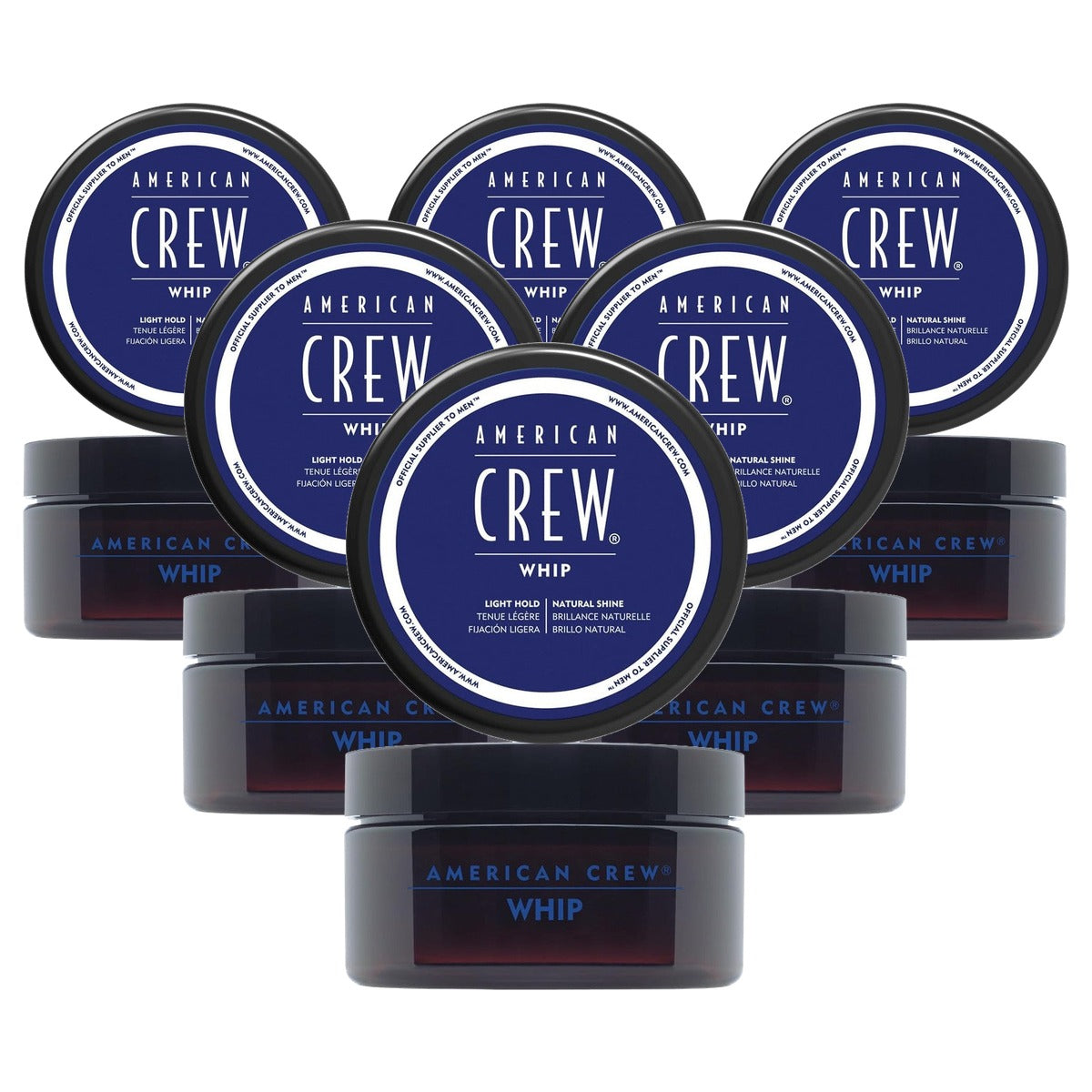 American Crew Whip Lichte Stylingcrème voor Mannen 85 g - 6-pack