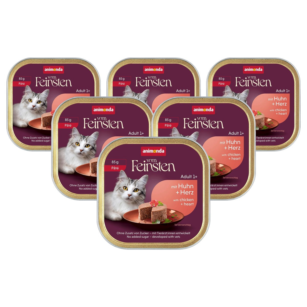 animonda vom Feinsten Adult natvoer kattenvoer paté kip & hart 32 x 85 g - 6-pack