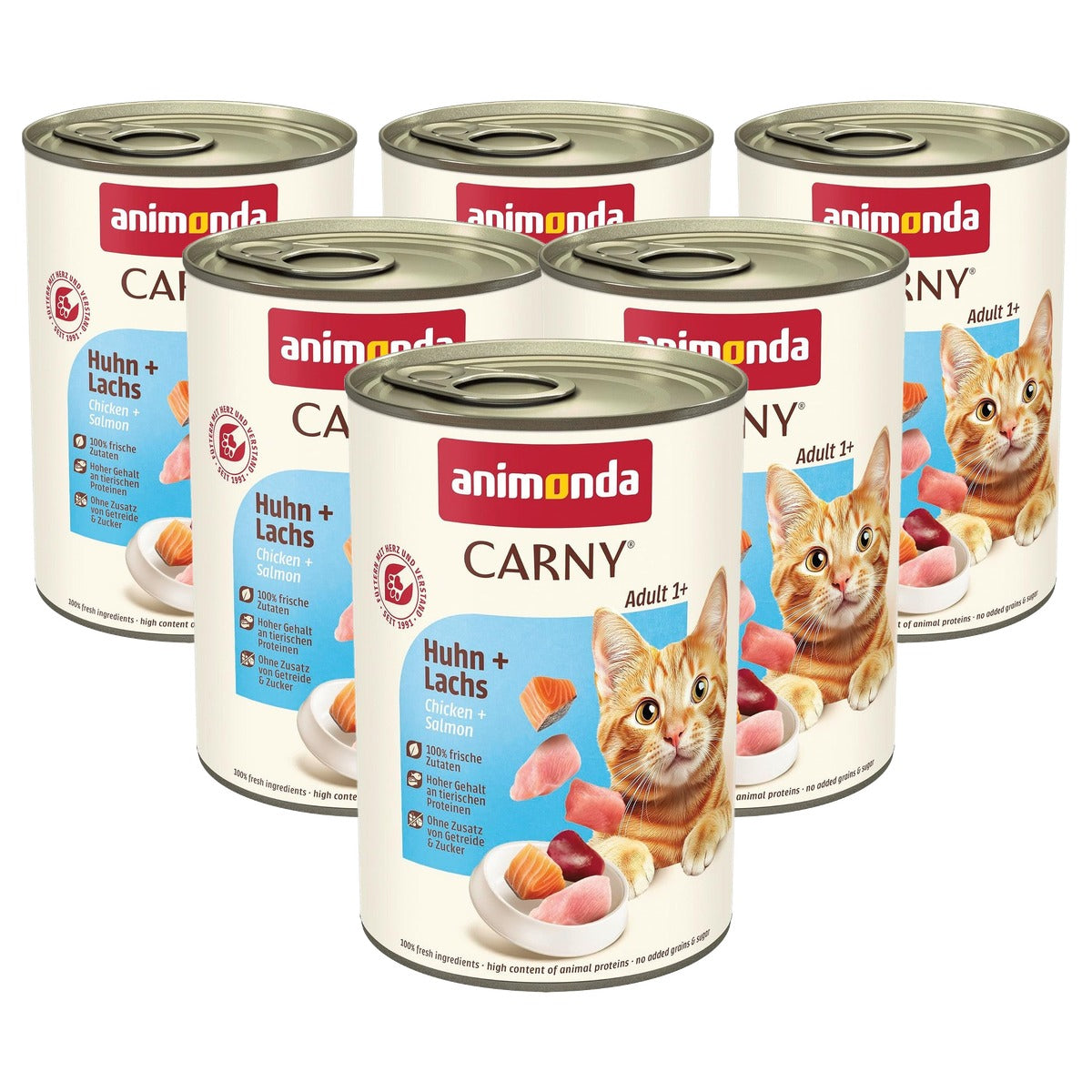 animonda Carny Adult natvoer kattenvoer kip en zalm 6 x 400 g - 6-pack