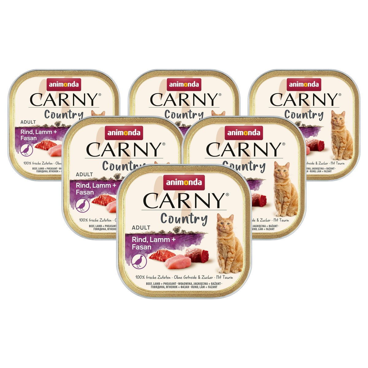 Animonda Carny Country natvoer kattenvoer Rund+Lam+Fazant 32x100g - 6-pack
