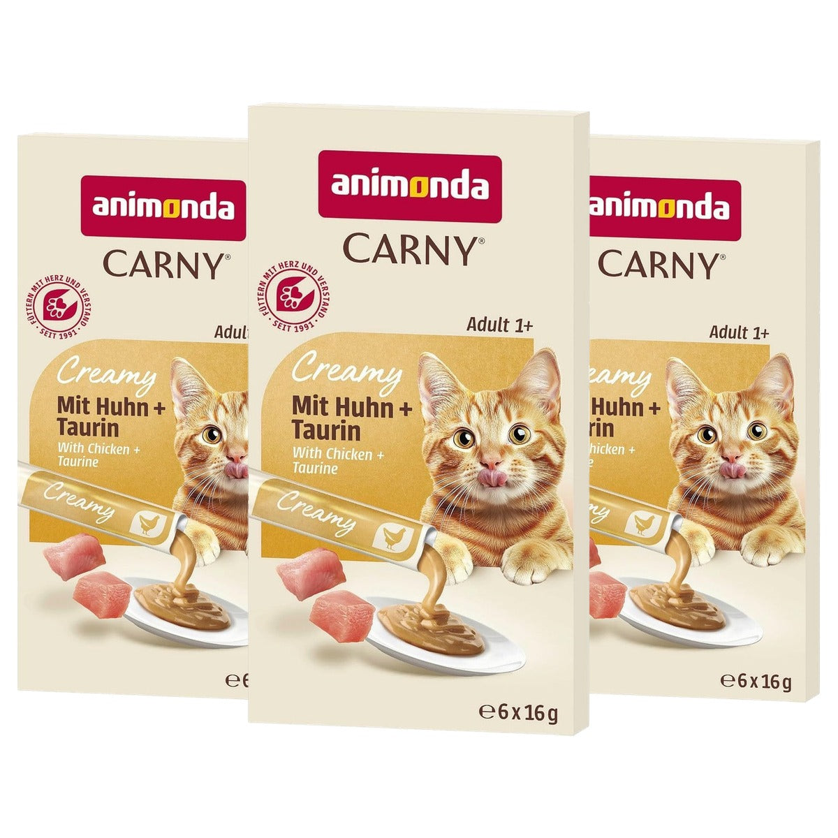 animonda Carny Creamy kattensnack kip 6 x 16 g - 3-pack