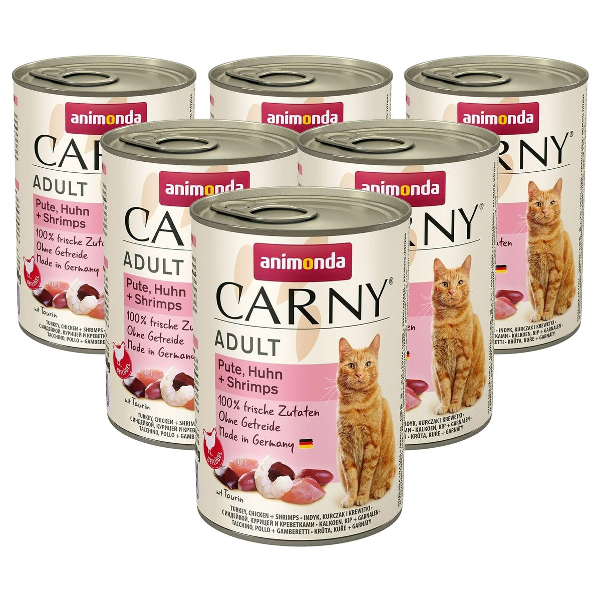 animonda Carny natvoer kattenvoer kalkoen + kip + garnalen 400 g - 6-pack