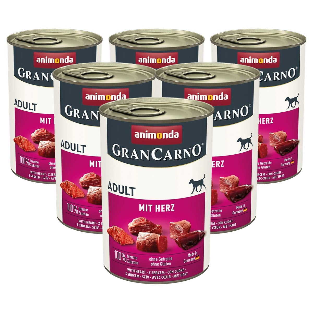 animonda GranCarno hondenvoer natvoer gevogelte met hart 400 g - 6-pack