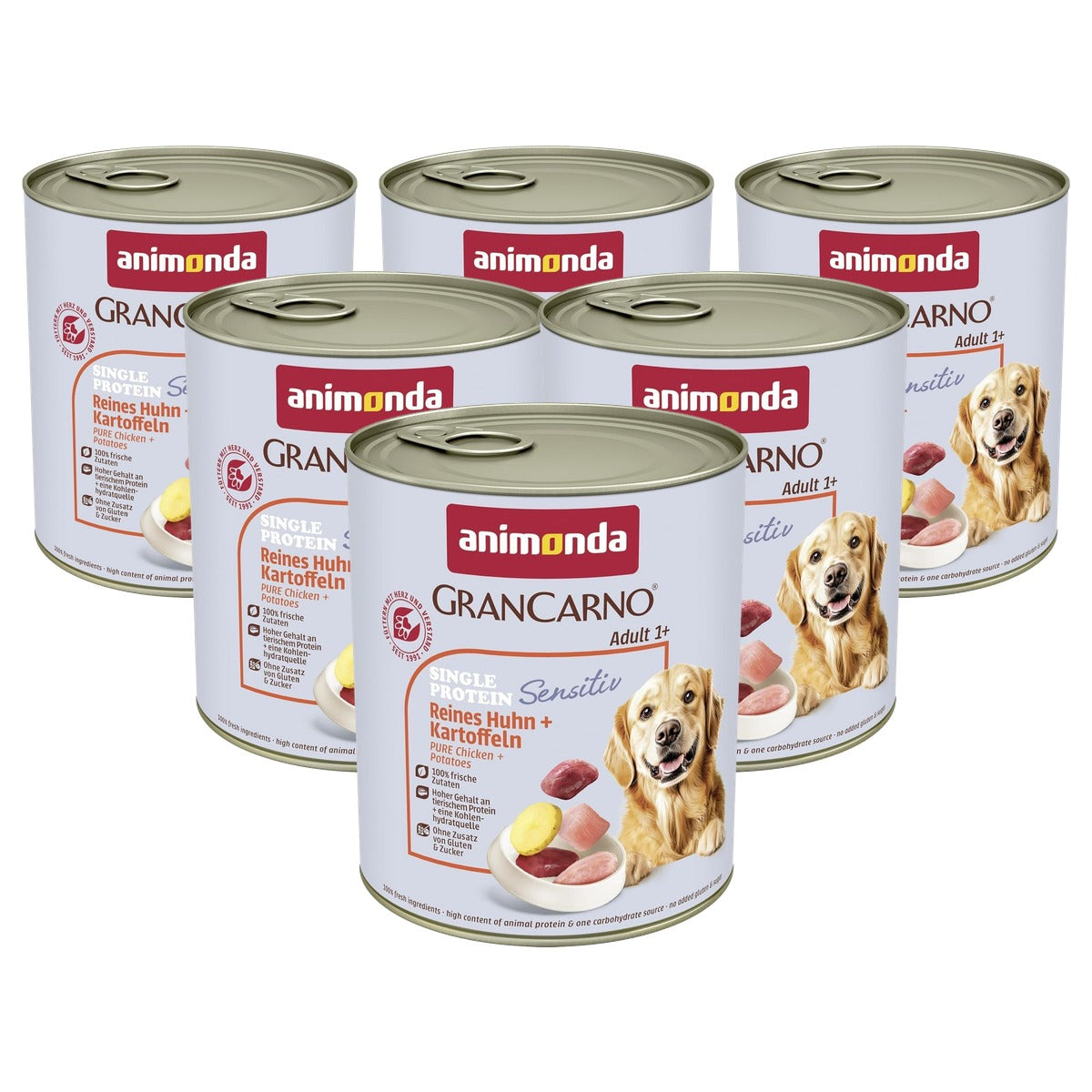 Animonda Grancarno Sensitive natvoer hondenvoer kip aardappelen - 6-pack