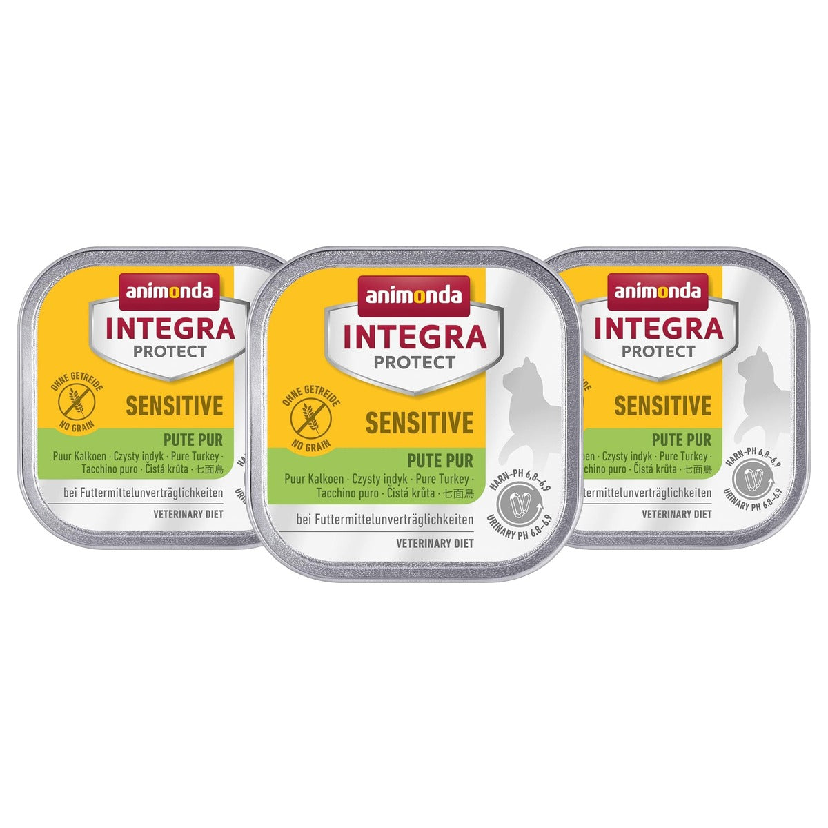 Animonda Integra Protect Sensitive natvoer kattenvoer kalkoen 16 x 100 g - 3-pack