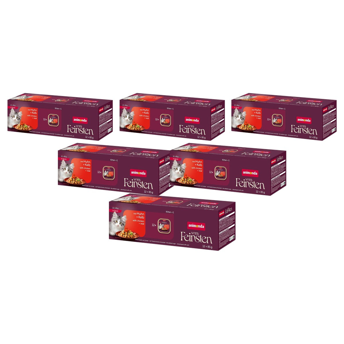 animonda vom Feinsten Kitten natvoer kattenvoer kip & kalf 12 x 85 g - 6-pack