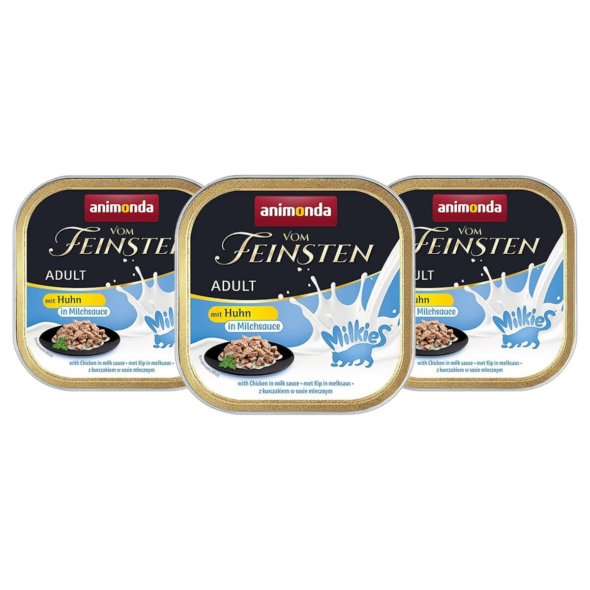 animonda vom Feinsten Milkies natvoer kattenvoer kip in melksaus 32 x 100 g - 3-pack