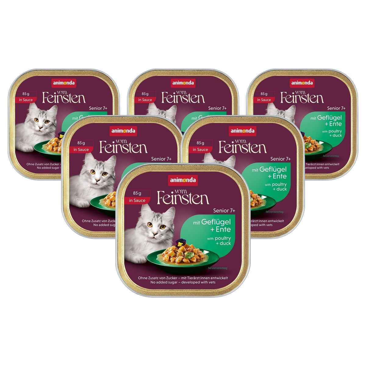 animonda vom Feinsten Senior natvoer kattenvoer gevogelte & eend 32 x 85 g - 6-pack