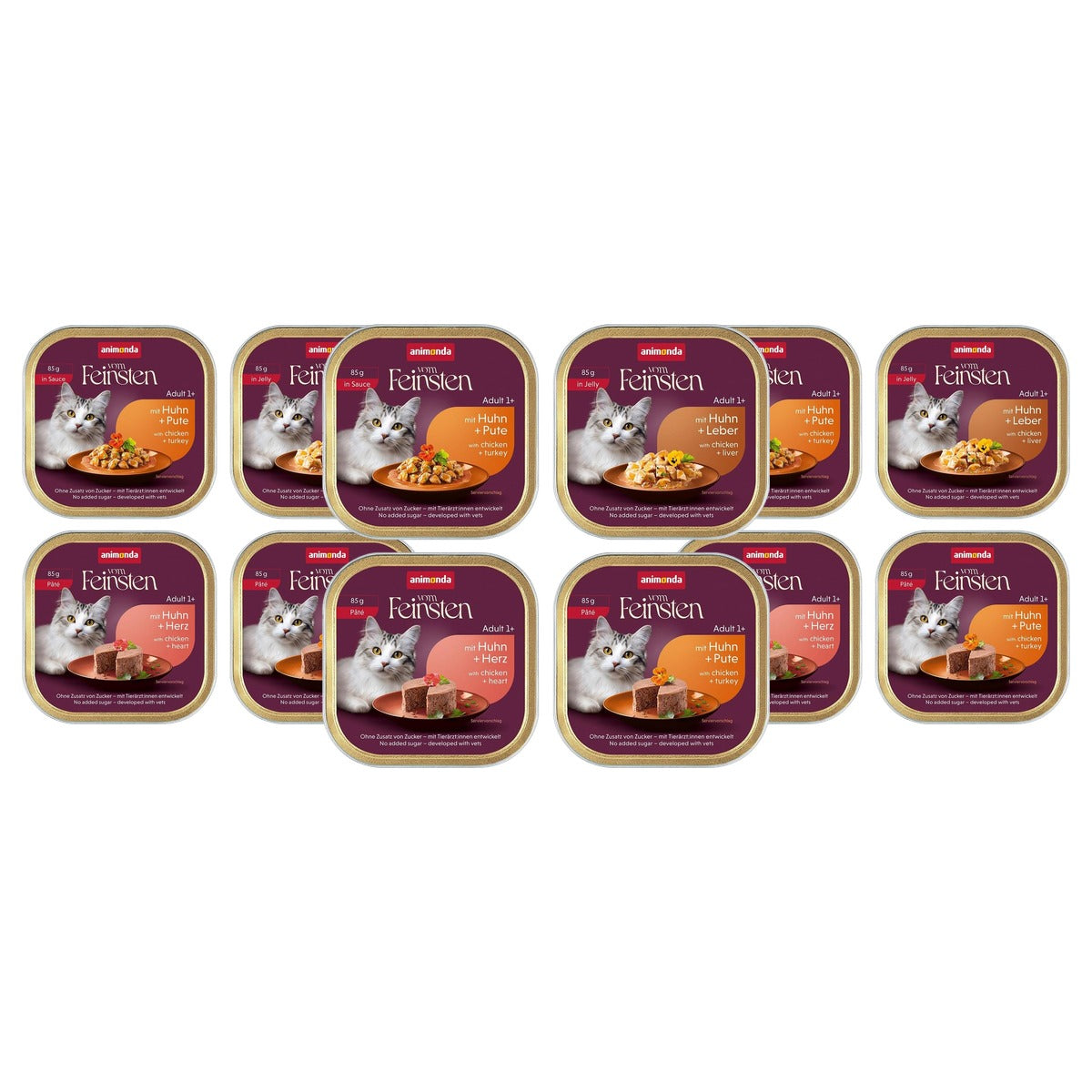 Animonda Vom Feinsten Adult natvoer kattenvoer gevogelte 32 x 85 g - 3-pack