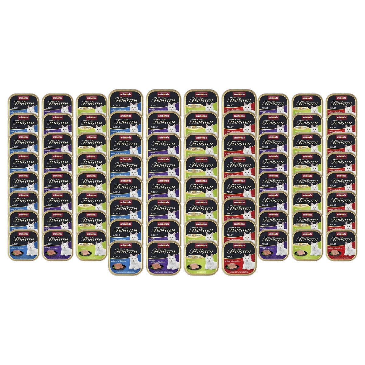 animonda Vom Feinsten Adult natvoer kattenvoer vis & vlees 32 x 100 g - 3-pack