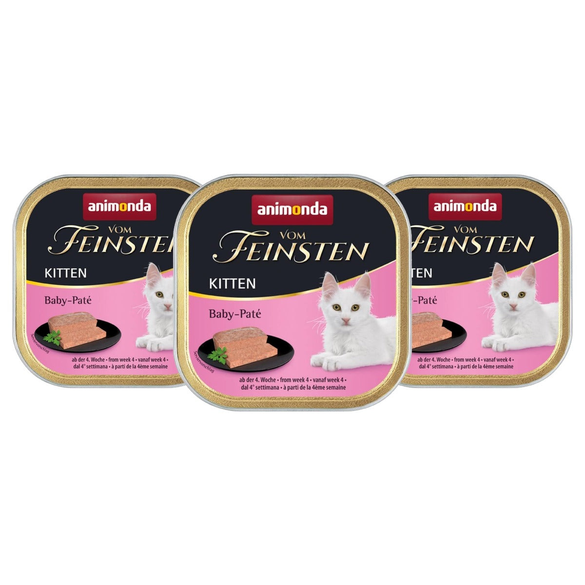 Animonda Vom Feinsten natvoer kattenvoer kitten Baby-paté - 3-pack