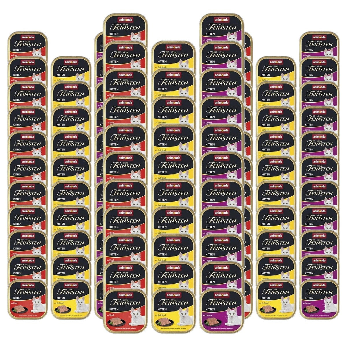 animonda Vom Feinsten Kitten natvoer kattenvoer diversiteit 32 x 100 g - 3-pack