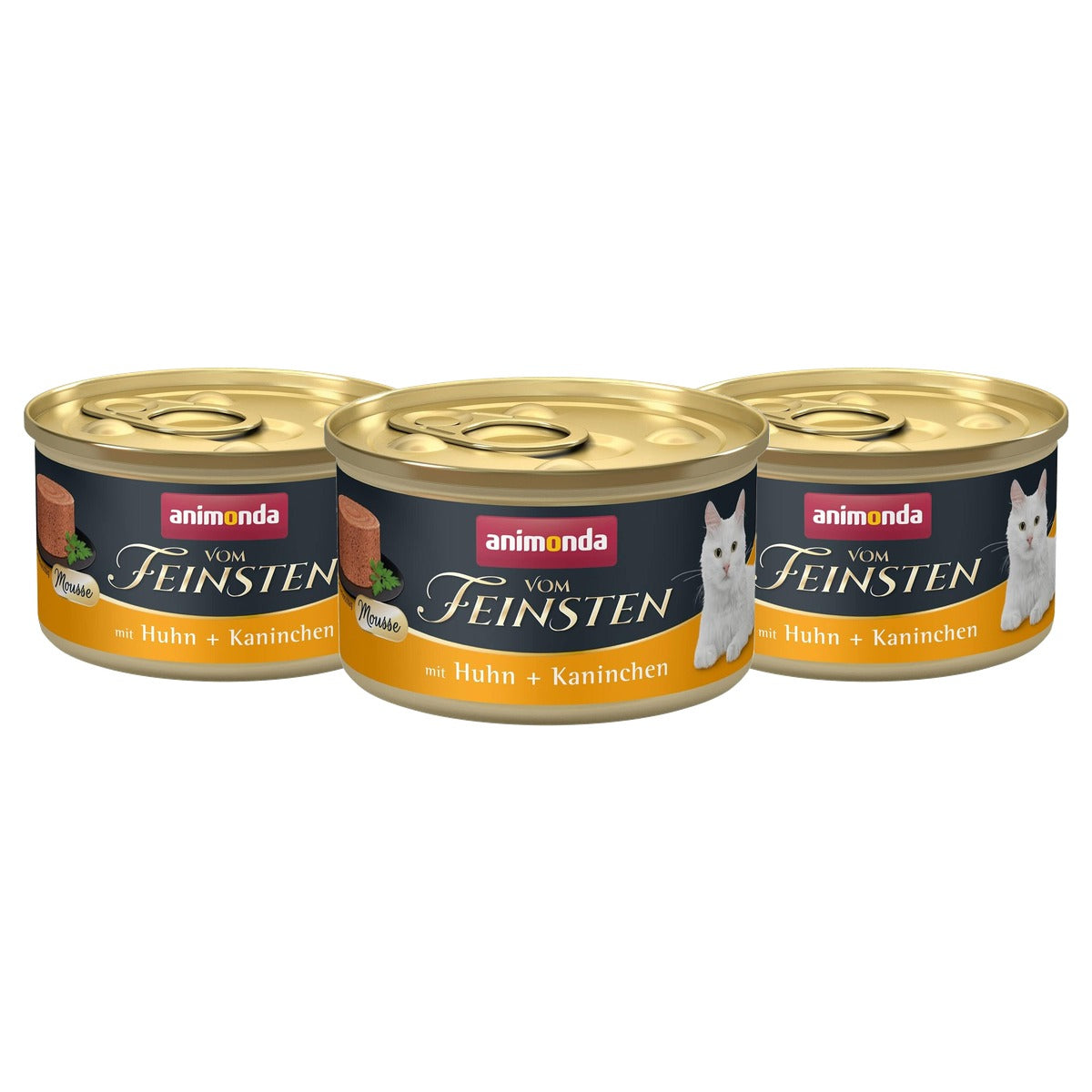 animonda Vom Feinsten Mousse natvoer kattenvoer kip & konijn 12 x 85 g - 3-pack