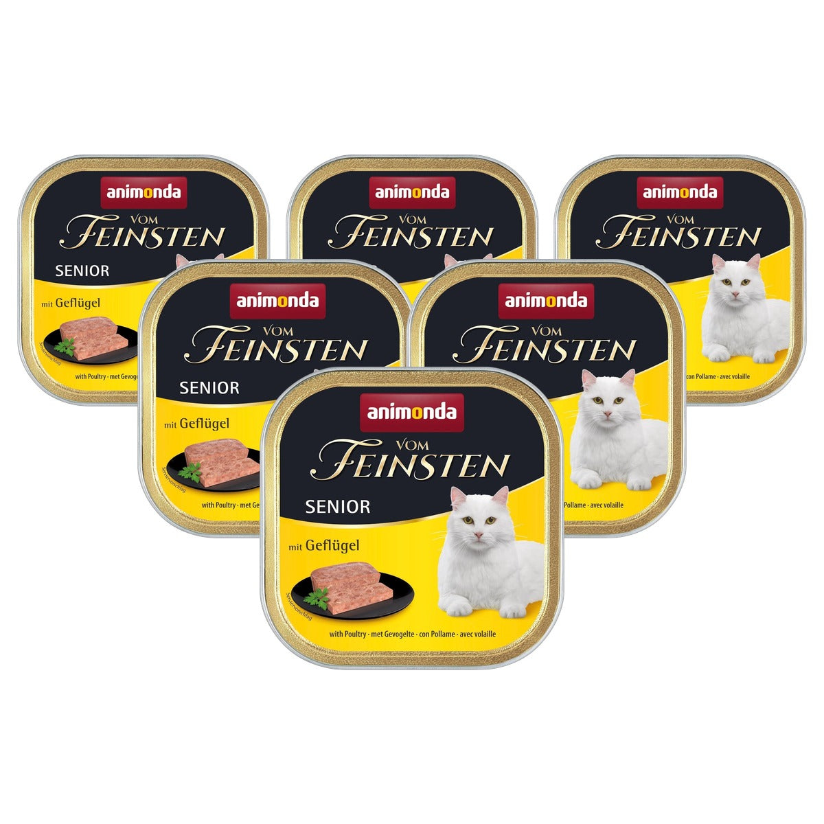 animonda Vom Feinsten Senior natvoer kattenvoer gevogelte 32 x 100 g - 6-pack
