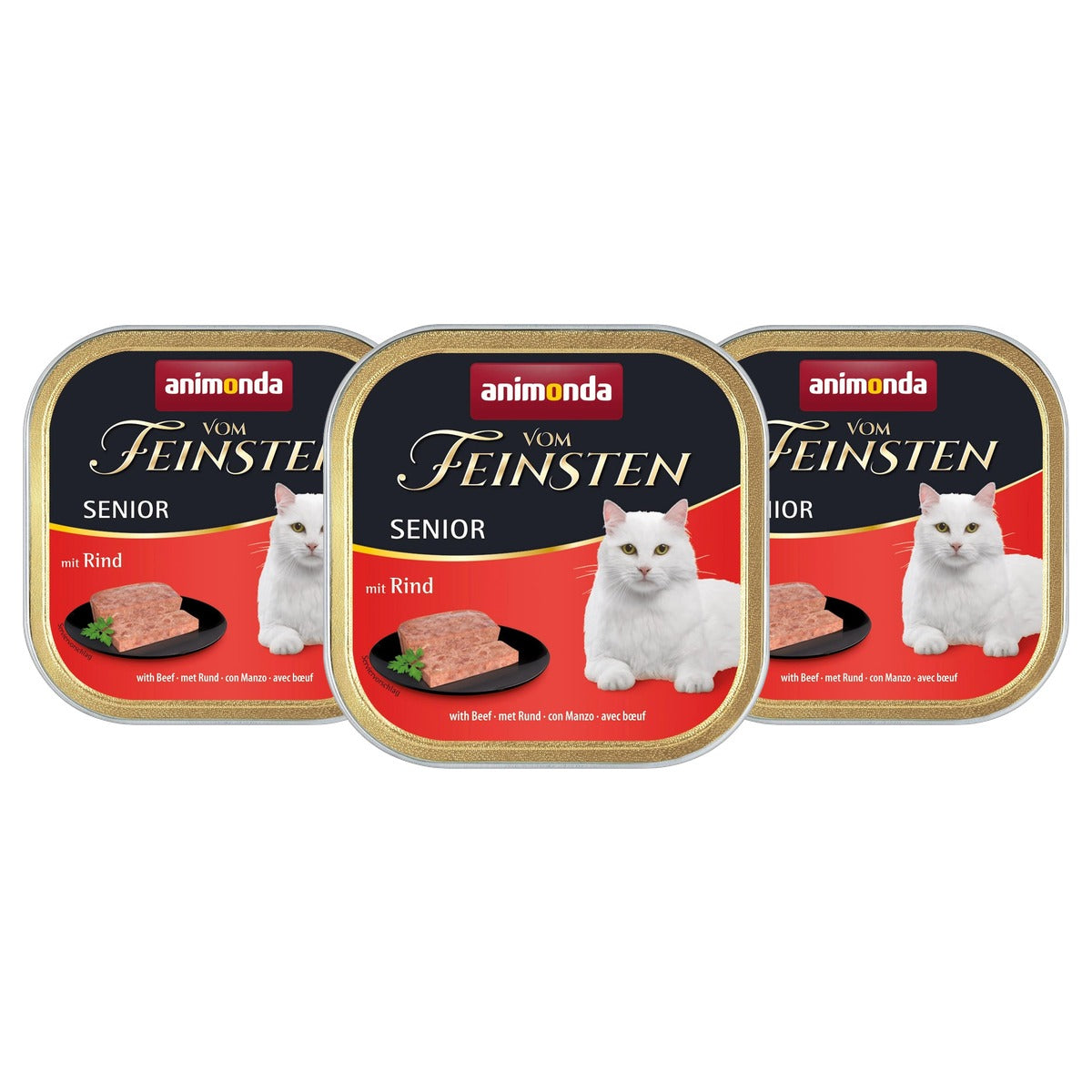 animonda Vom Feinsten Senior natvoer kattenvoer rund 32 x 100 g - 3-pack