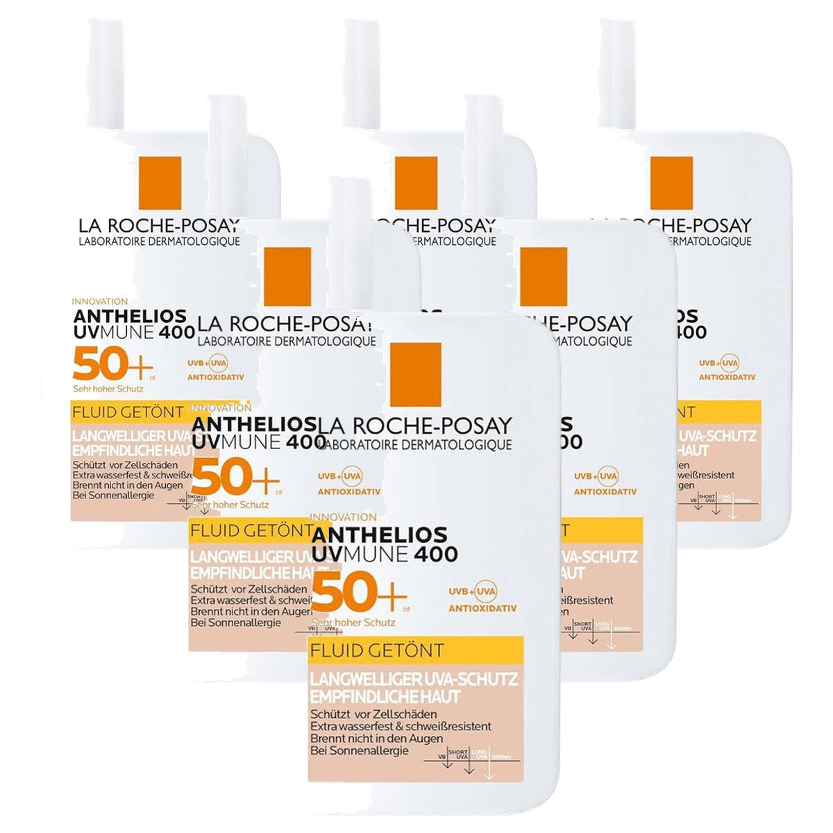 La Roche-Posay Anthelios Getinte Zonnevloeistof Gezicht SPF 50+ 50 ml - 6-pack