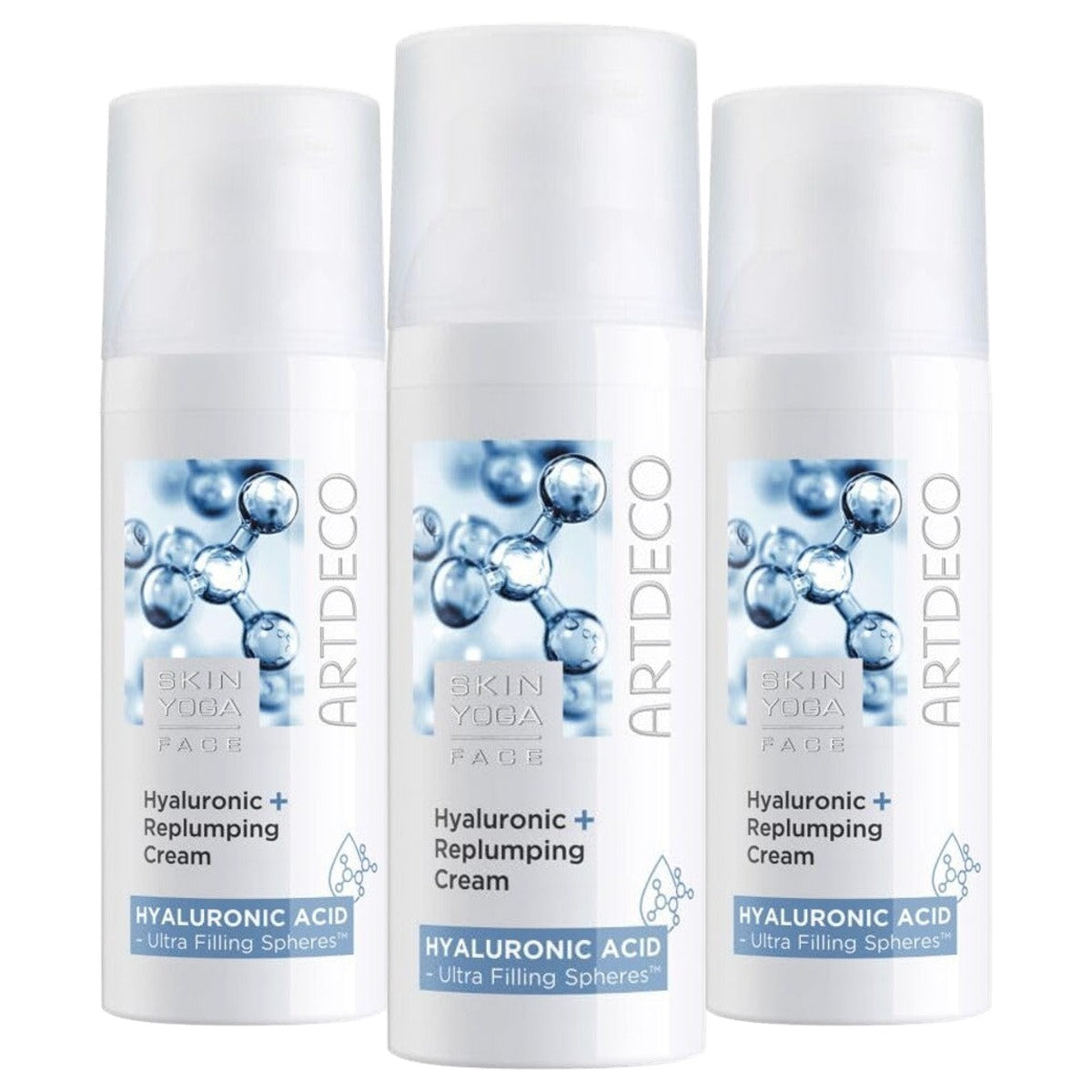 Artdeco Hyaluronic + Plumping Cream anti-aging crème 1 x 50 ml - 3-pack
