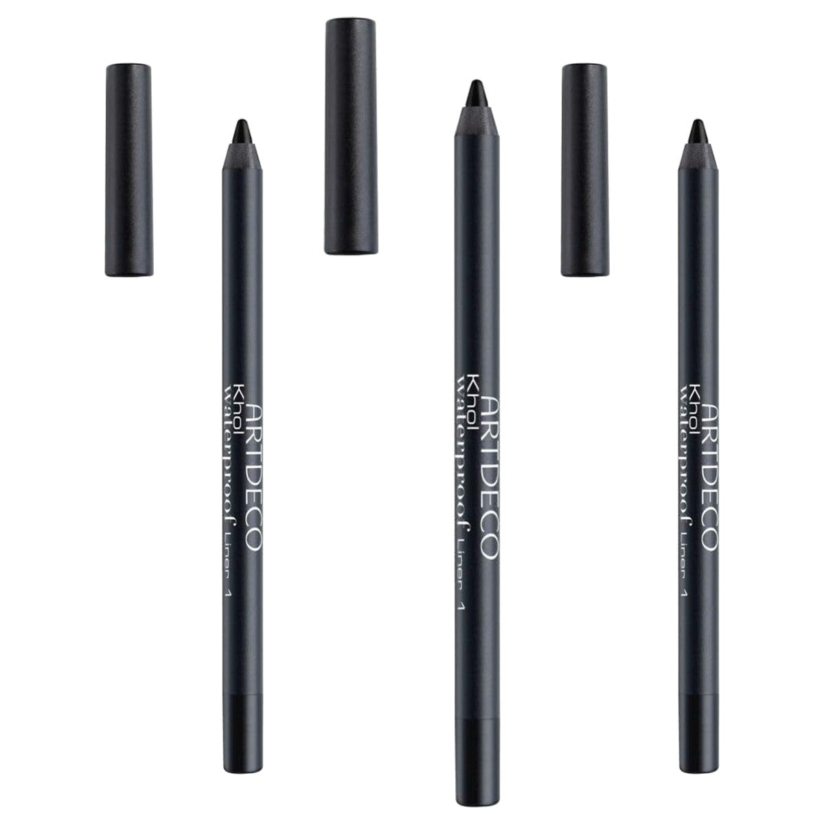 Artdeco Khol Waterproof Liner kajalstift pikzwart 1 x 1,2 g - 3-pack