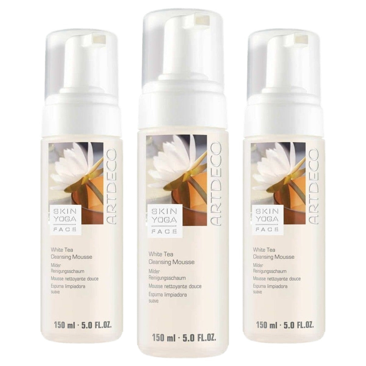 Artdeco White Tea reinigingsmousse gezichtsreiniger 1 x 150 ml - 3-pack