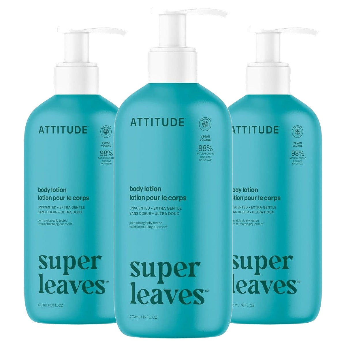 Attitude Bodylotion Ongeparfumeerd 473 ml - 3-pack