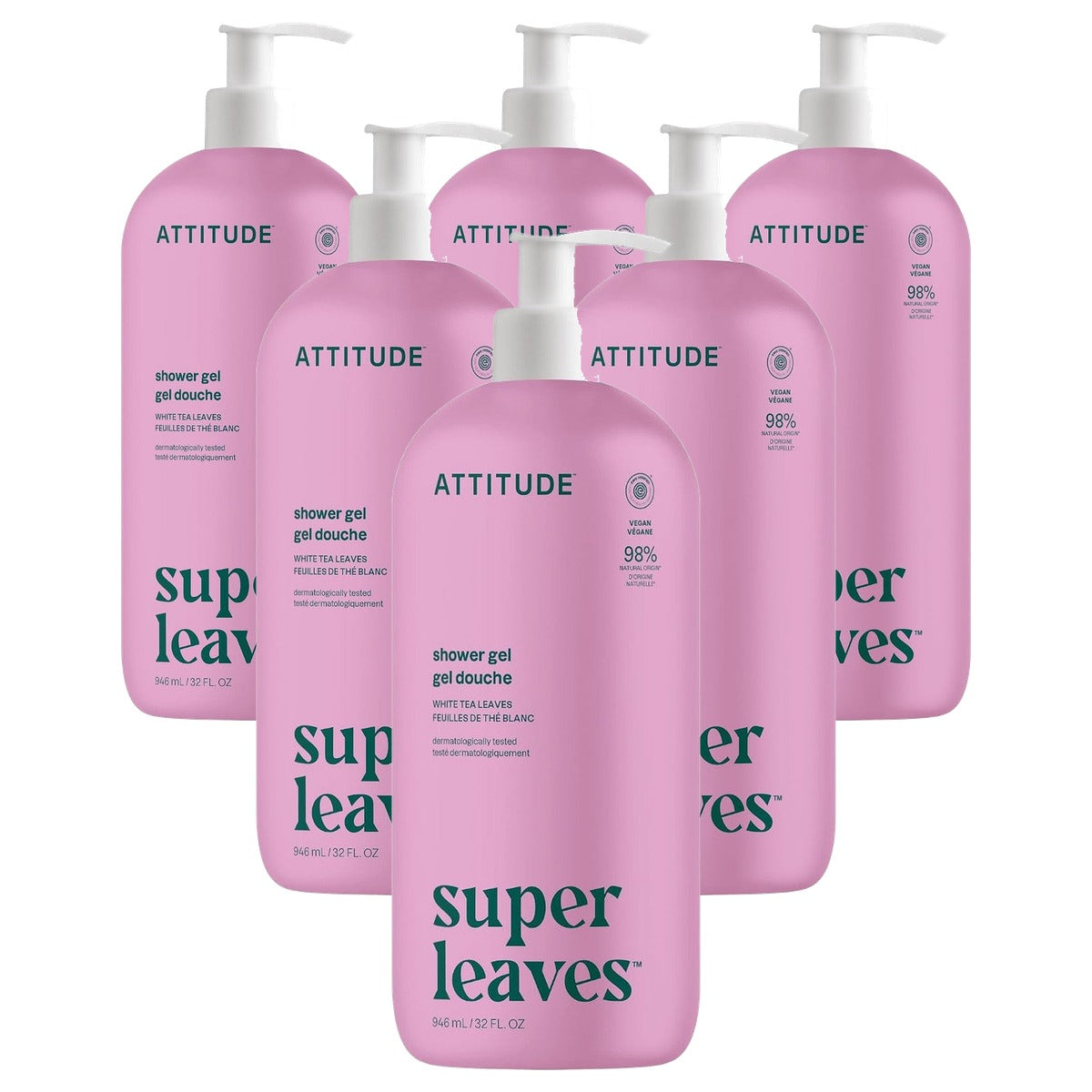 Attitude Douchegel Witte Theebladeren 32 fl oz - 6-pack