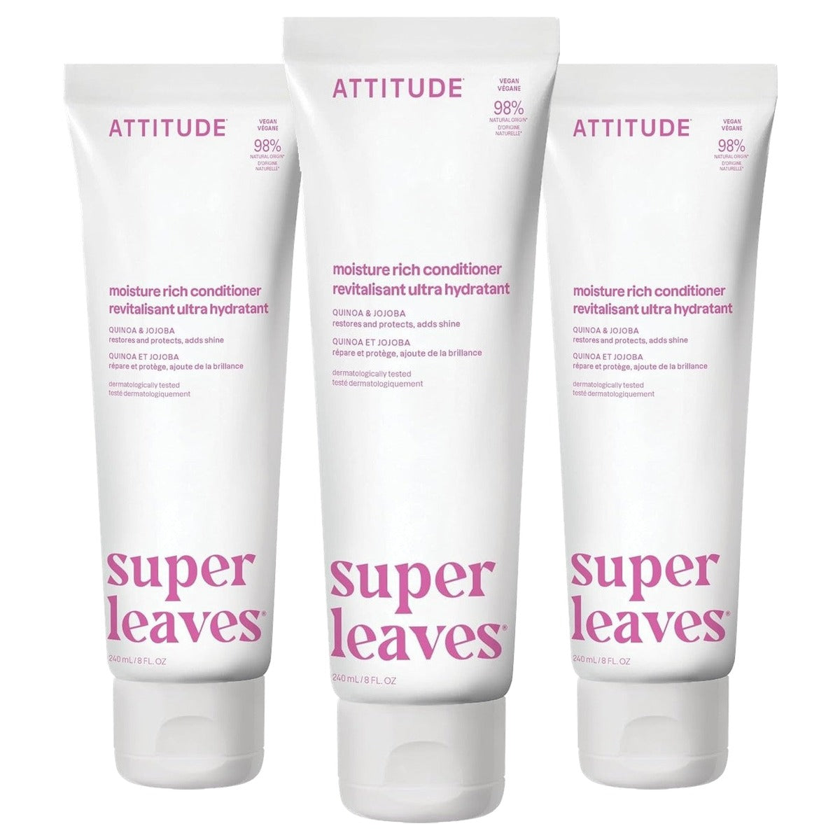 Attitude Hydraterende Haarconditioner Quinoa en Jojoba 240 ml - 3-pack