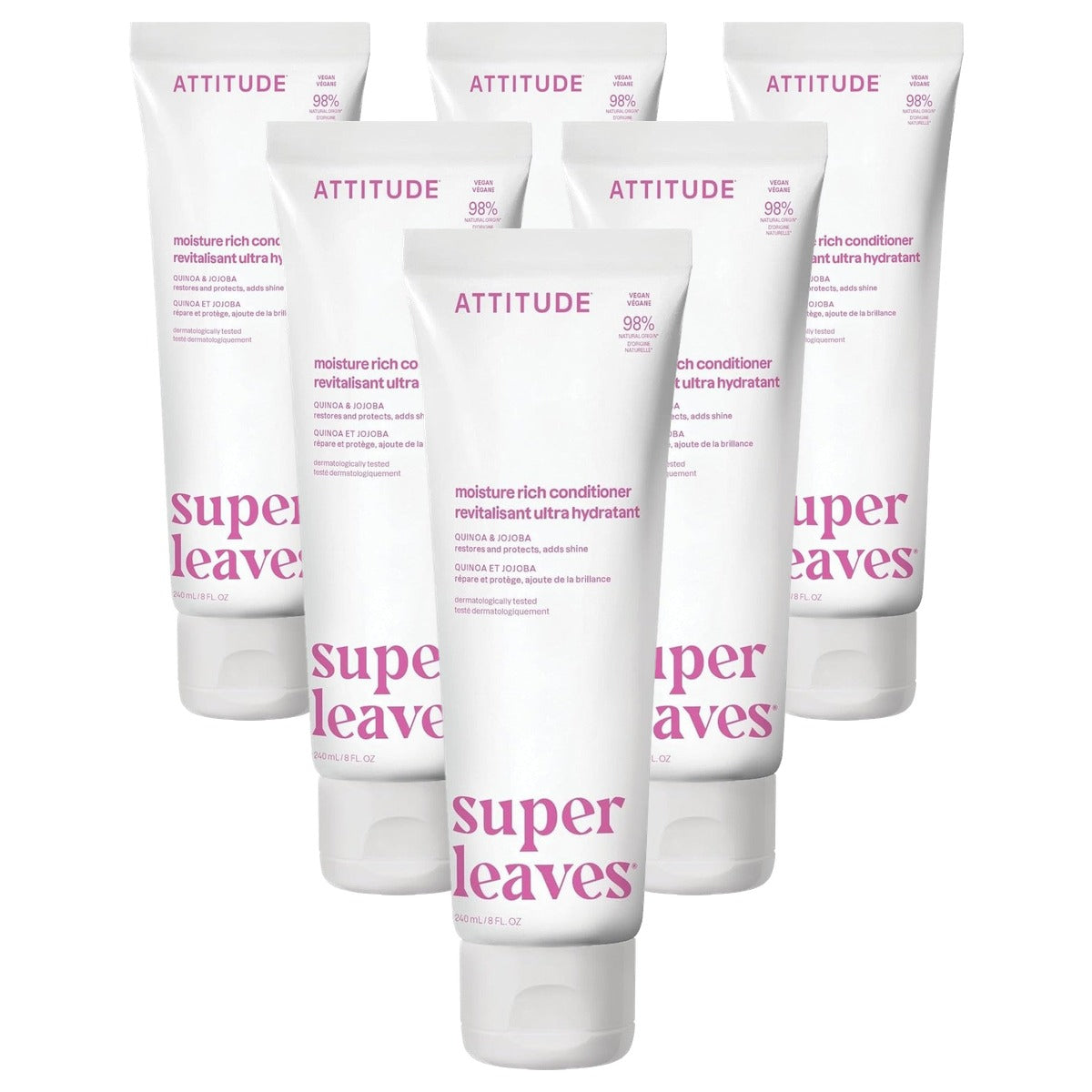 Attitude Hydraterende Haarconditioner Quinoa en Jojoba 240 ml - 6-pack