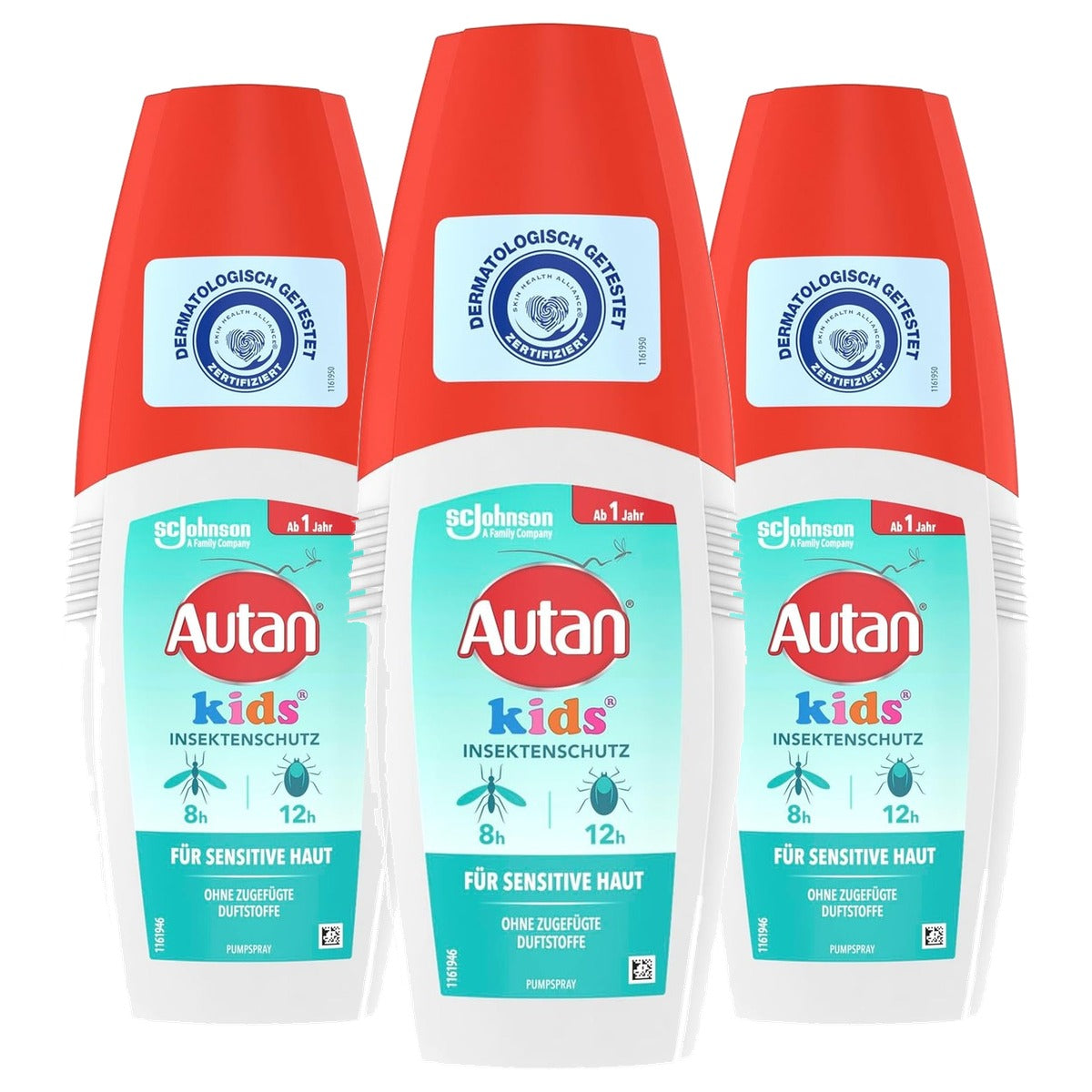 Autan Travel Essentials Kids Pompspray 3 x 100 ml - Voordeelverpakking
