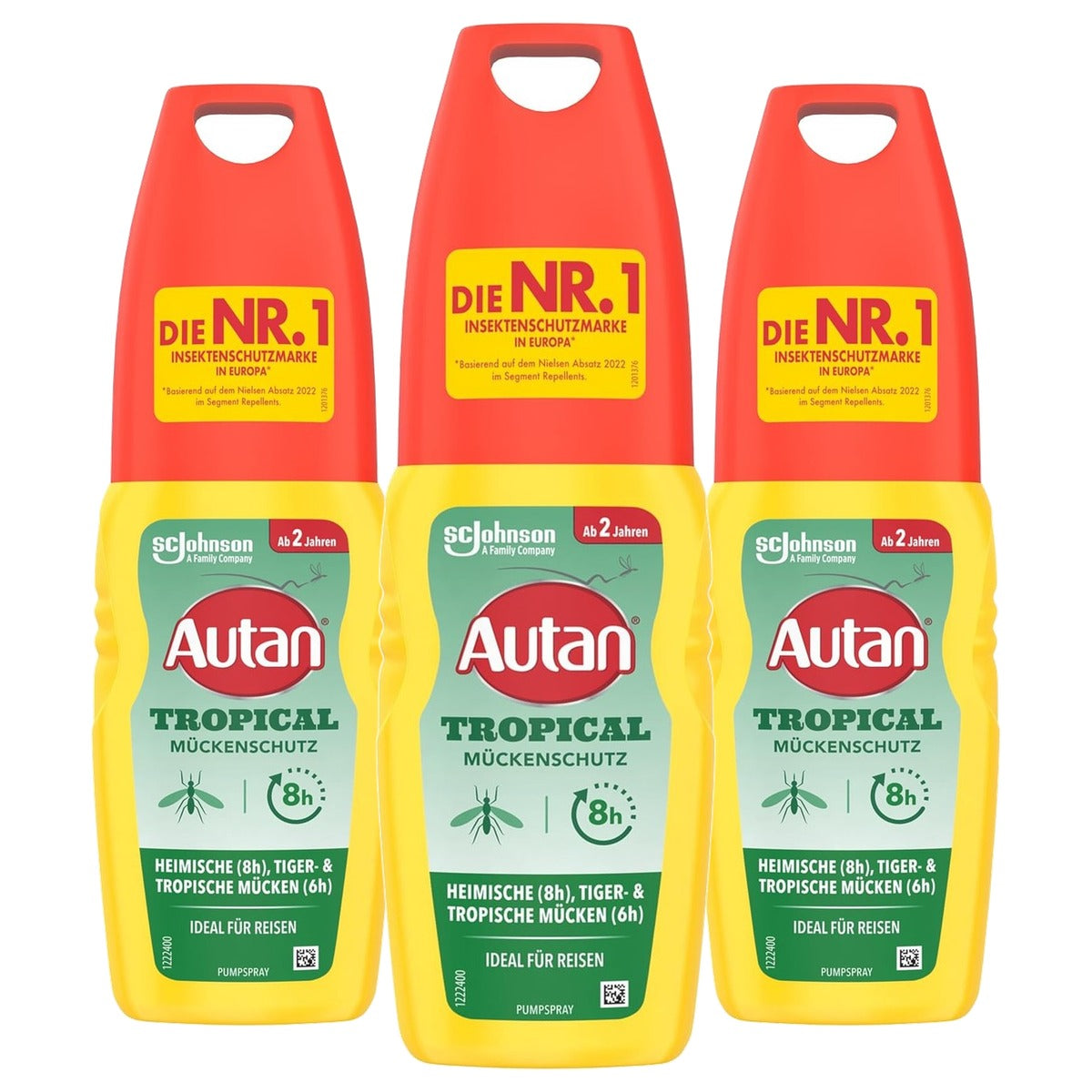 Autan Tropical Pompspray 3 x 100 ml - Voordeelverpakking