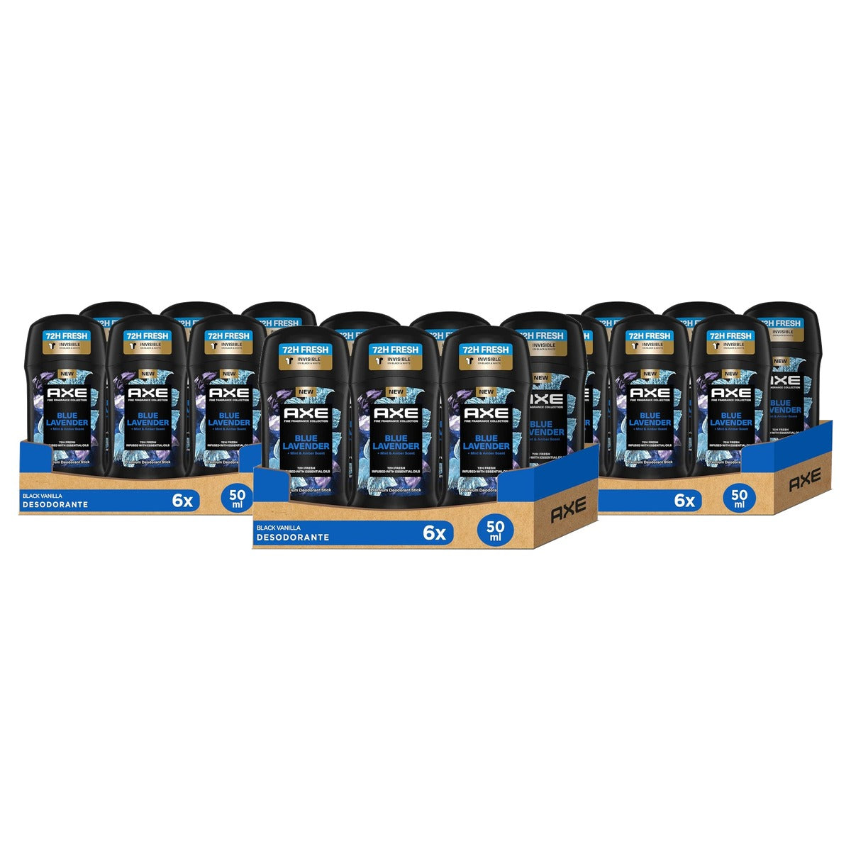Axe 6 x Deodorant Stick Blue Lavender 3 x 50 ml - Voordeelverpakking