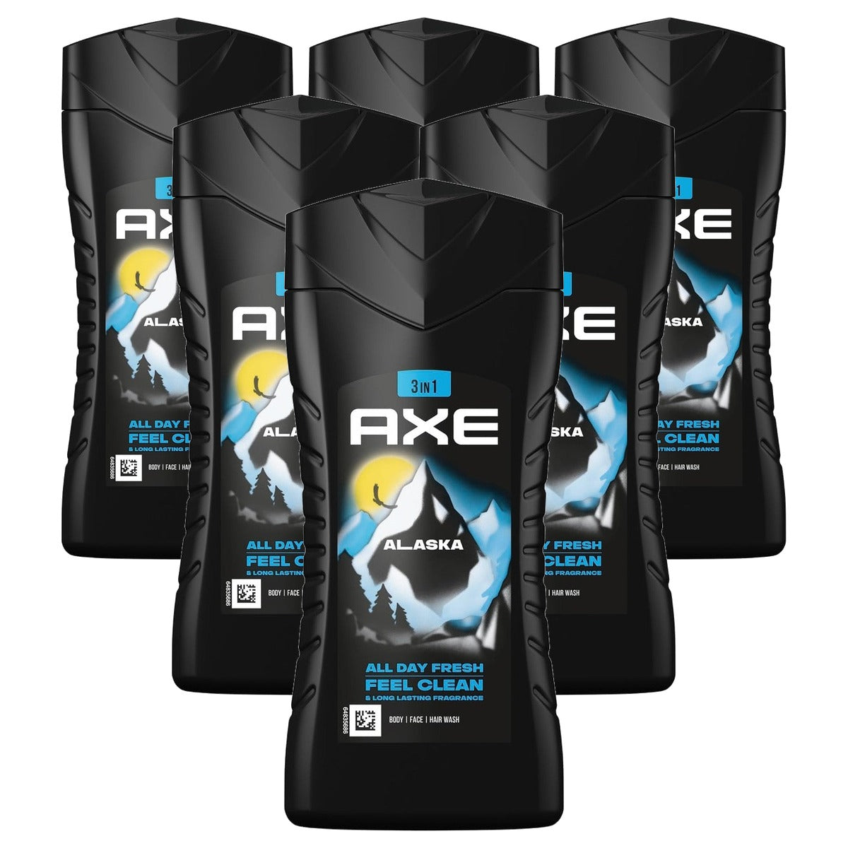 Axe Alaska 3-in-1 douchegel & shampoo 6 x 250 ml - Voordeelverpakking