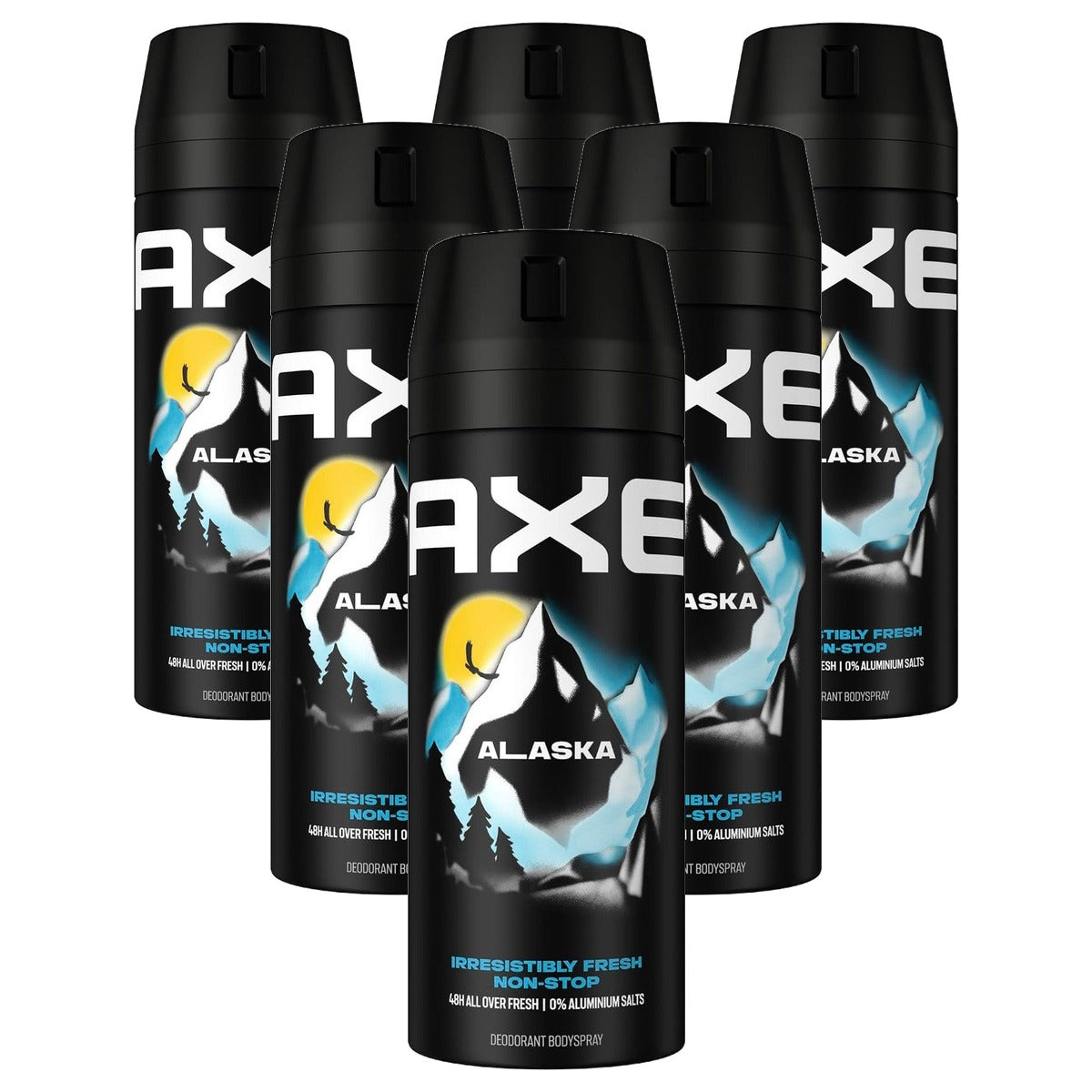 Axe Alaska Bodyspray zonder aluminiumzouten 6 x 150 ml - Voordeelverpakking