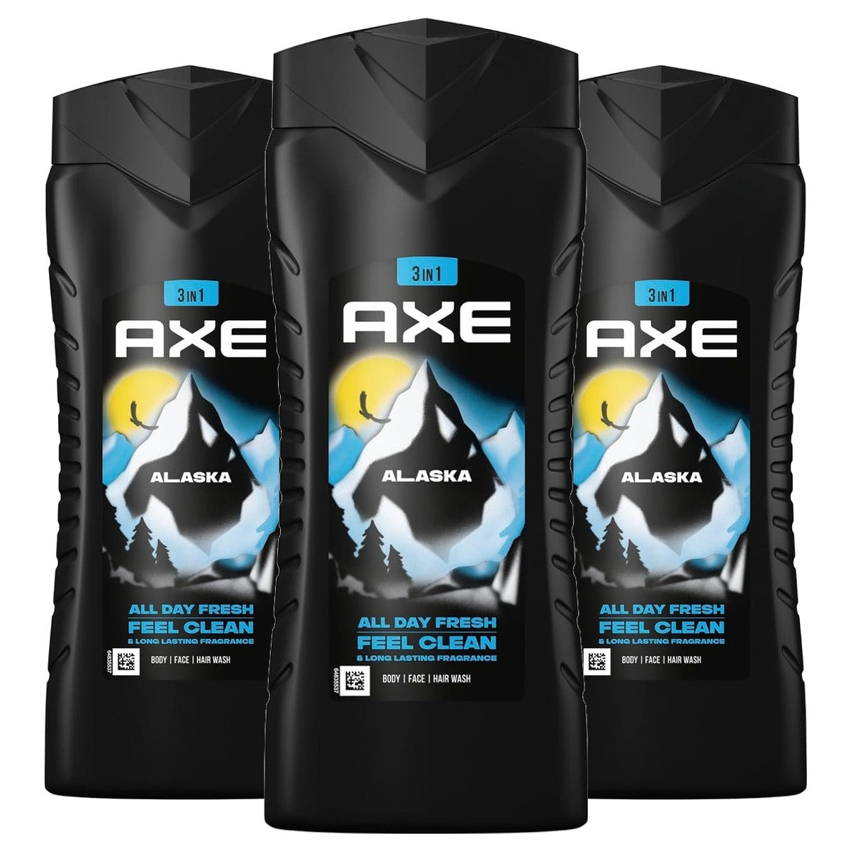Axe Alaska XL 3-in-1 douchegel en shampoo voor mannen 3 x 400 ml - Voordeelverpakking