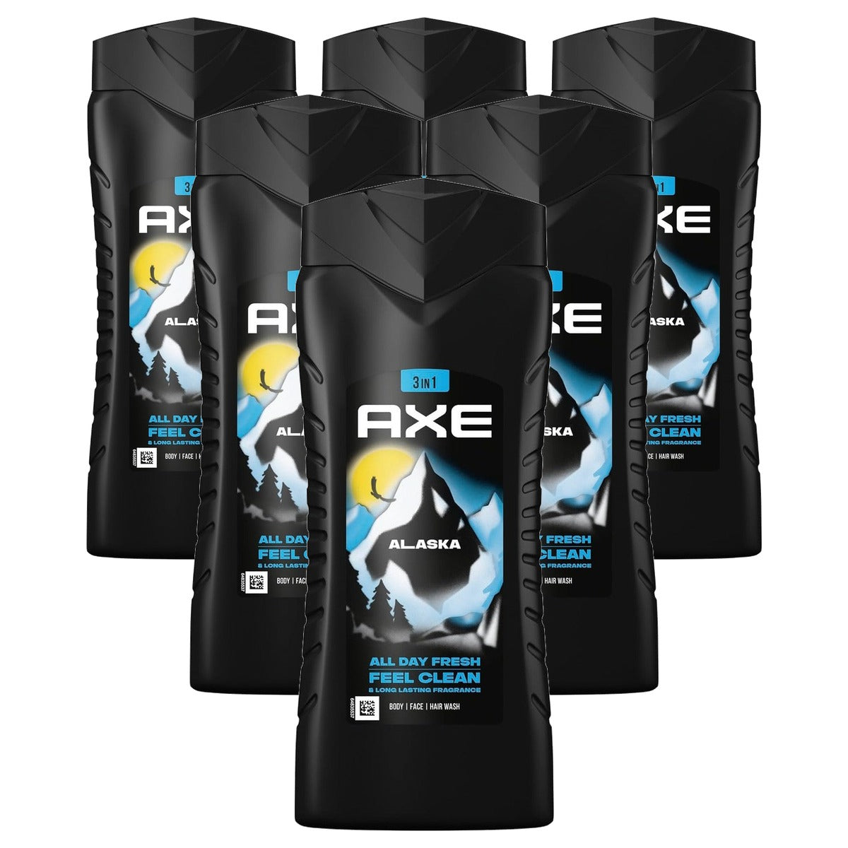 Axe Alaska XL 3-in-1 douchegel en shampoo voor mannen 6 x 400 ml - Voordeelverpakking