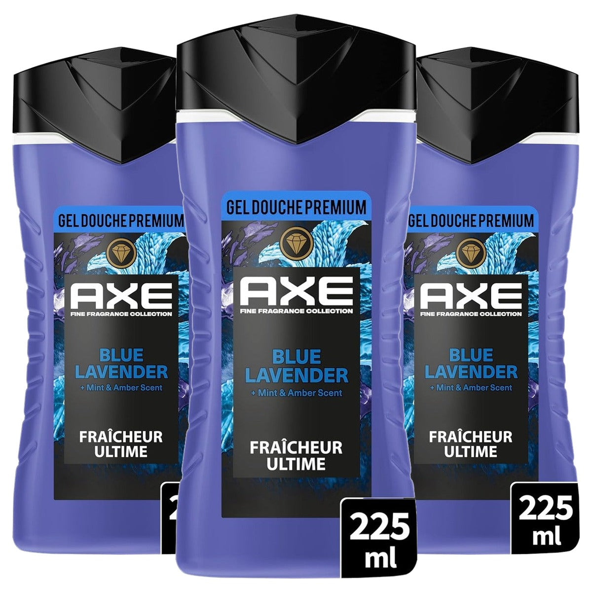 Axe Blue Lavender Douchegel Prestige 3 x 225 ml - Voordeelverpakking