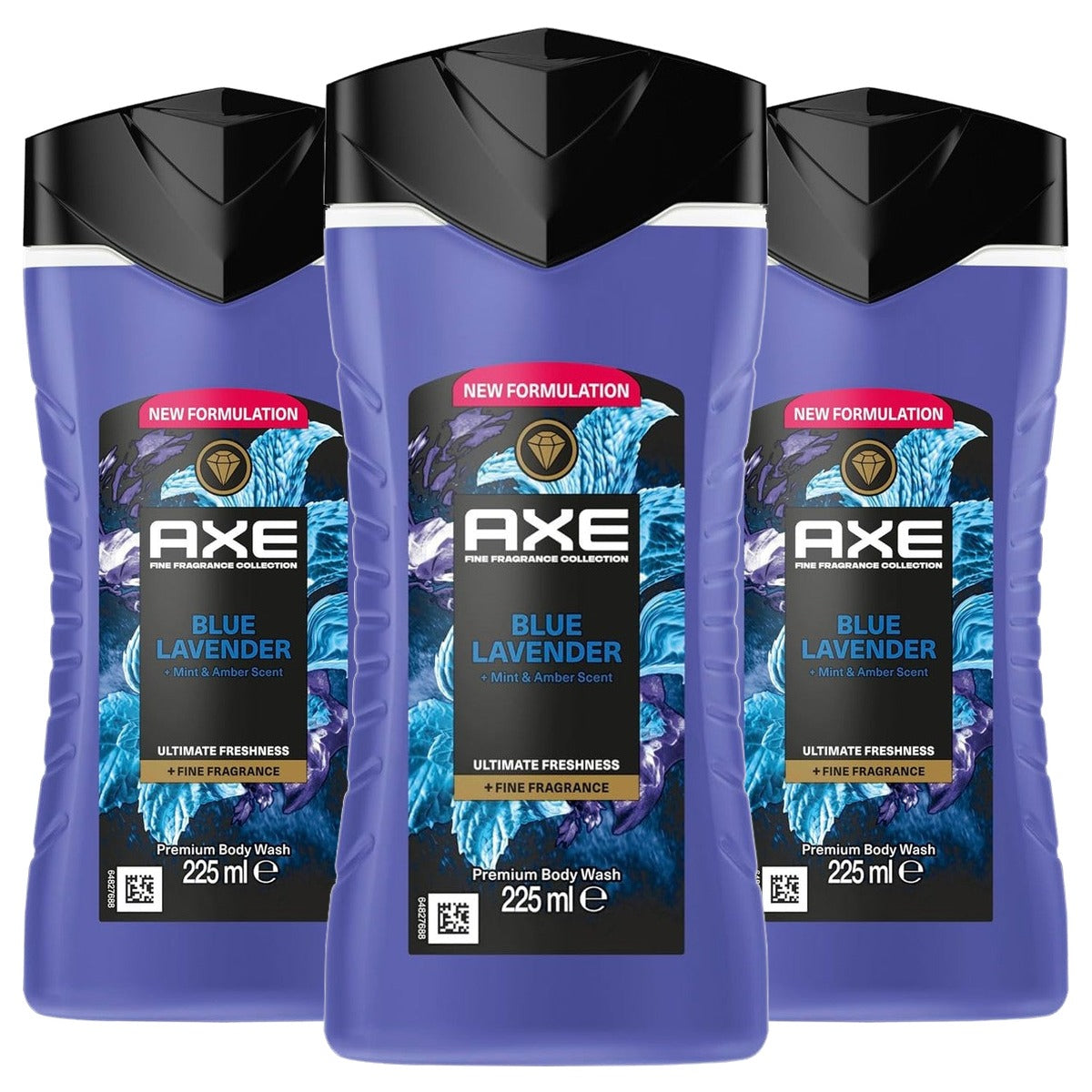 Axe Fine Fragrance Blue Lavender Premium Body Wash 3 x 225 ml - Voordeelverpakking