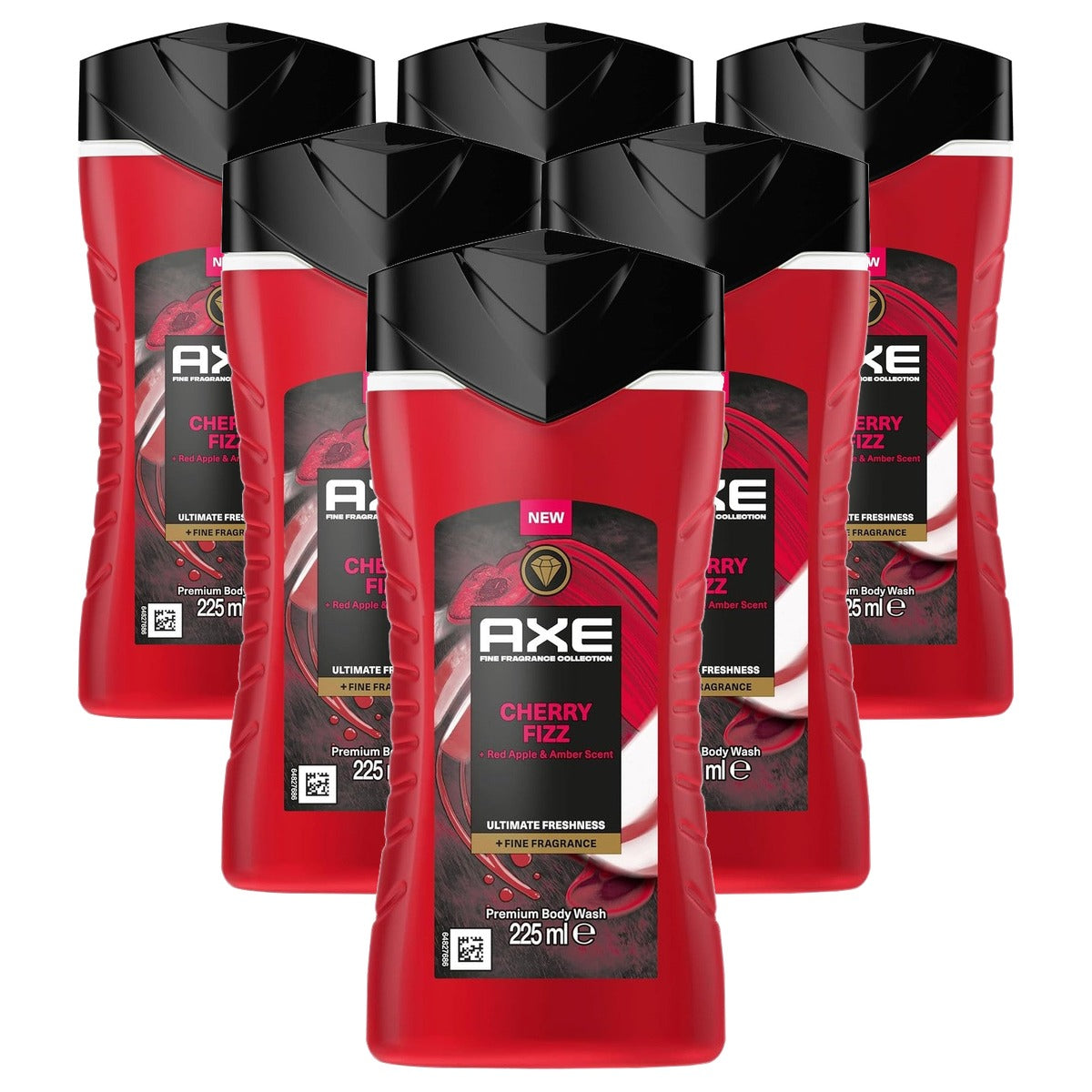 Axe Cherry Fizz Premium Body Wash 6 x 225 ml - Voordeelverpakking