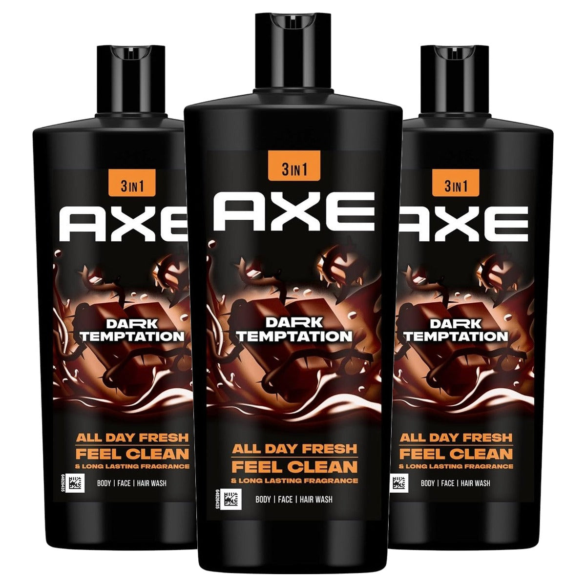 Axe Dark Temptation 3-in-1 douchegel & shampoo 3 x 700 ml - Voordeelverpakking