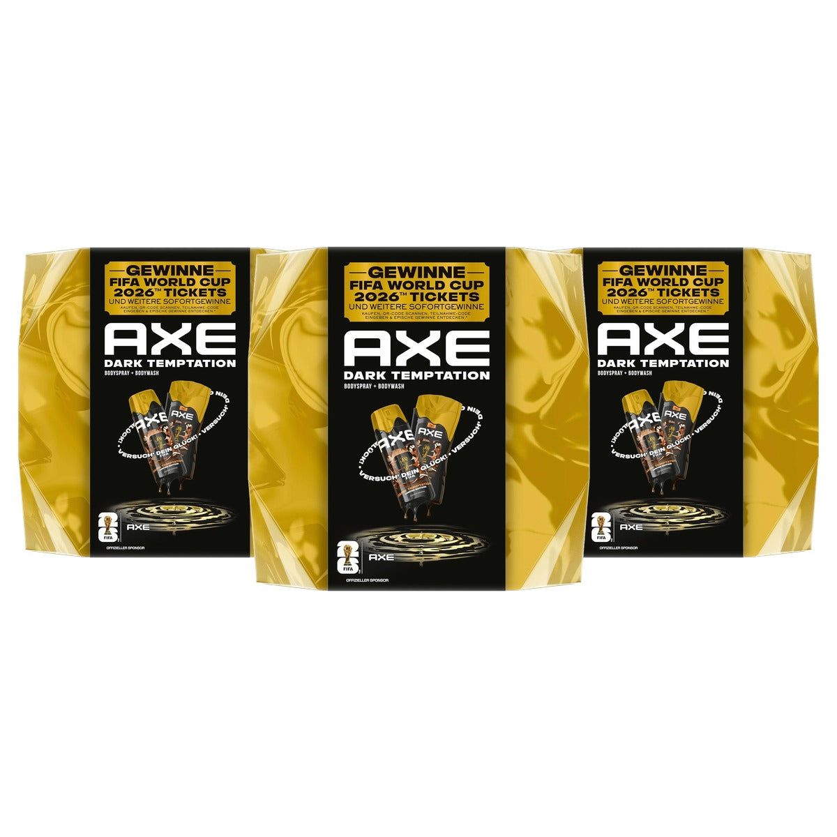 Axe Dark Temptation Geschenkset 150 ml + 3 x 250 ml - Voordeelverpakking