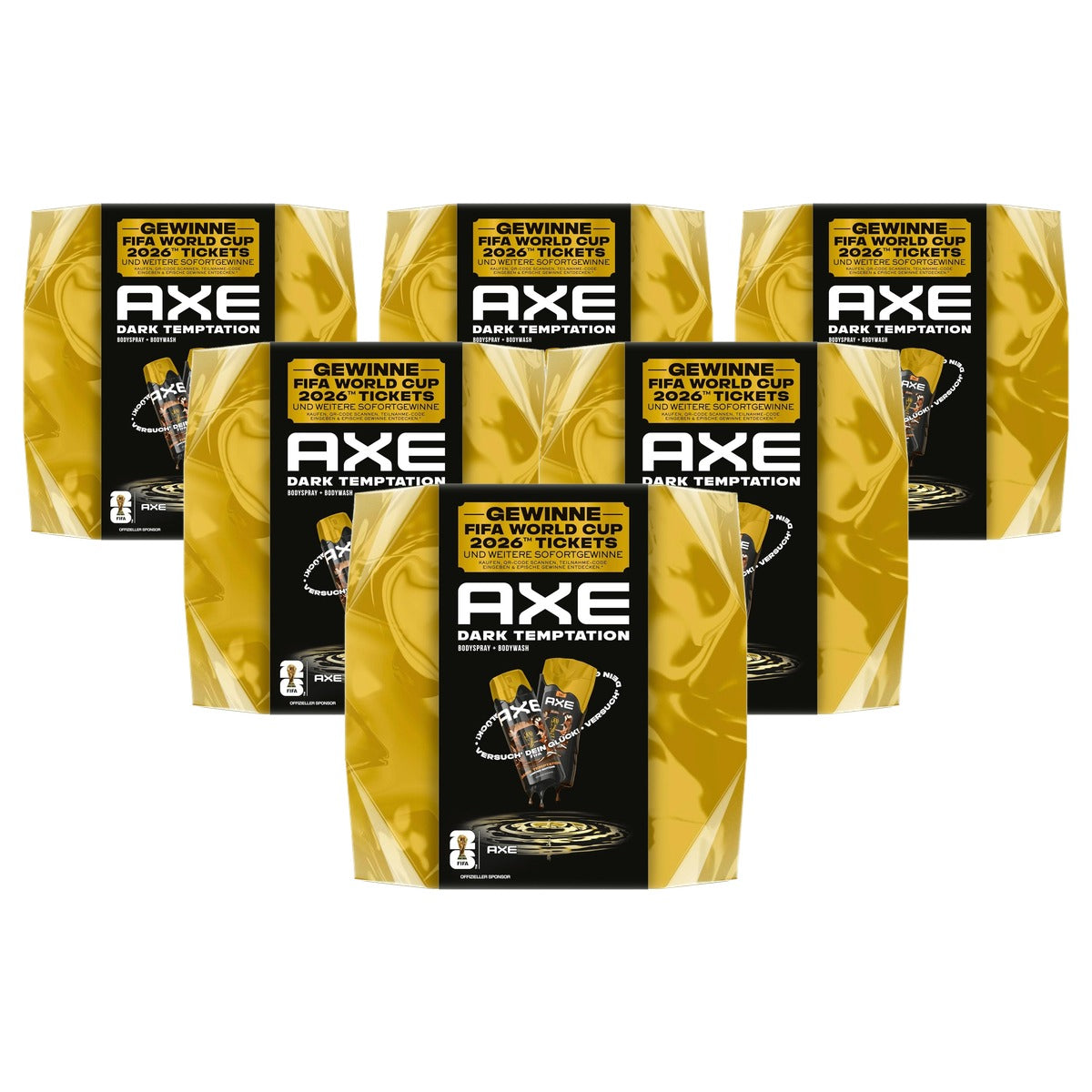 Axe Dark Temptation Geschenkset 150 ml + 6 x 250 ml - Voordeelverpakking