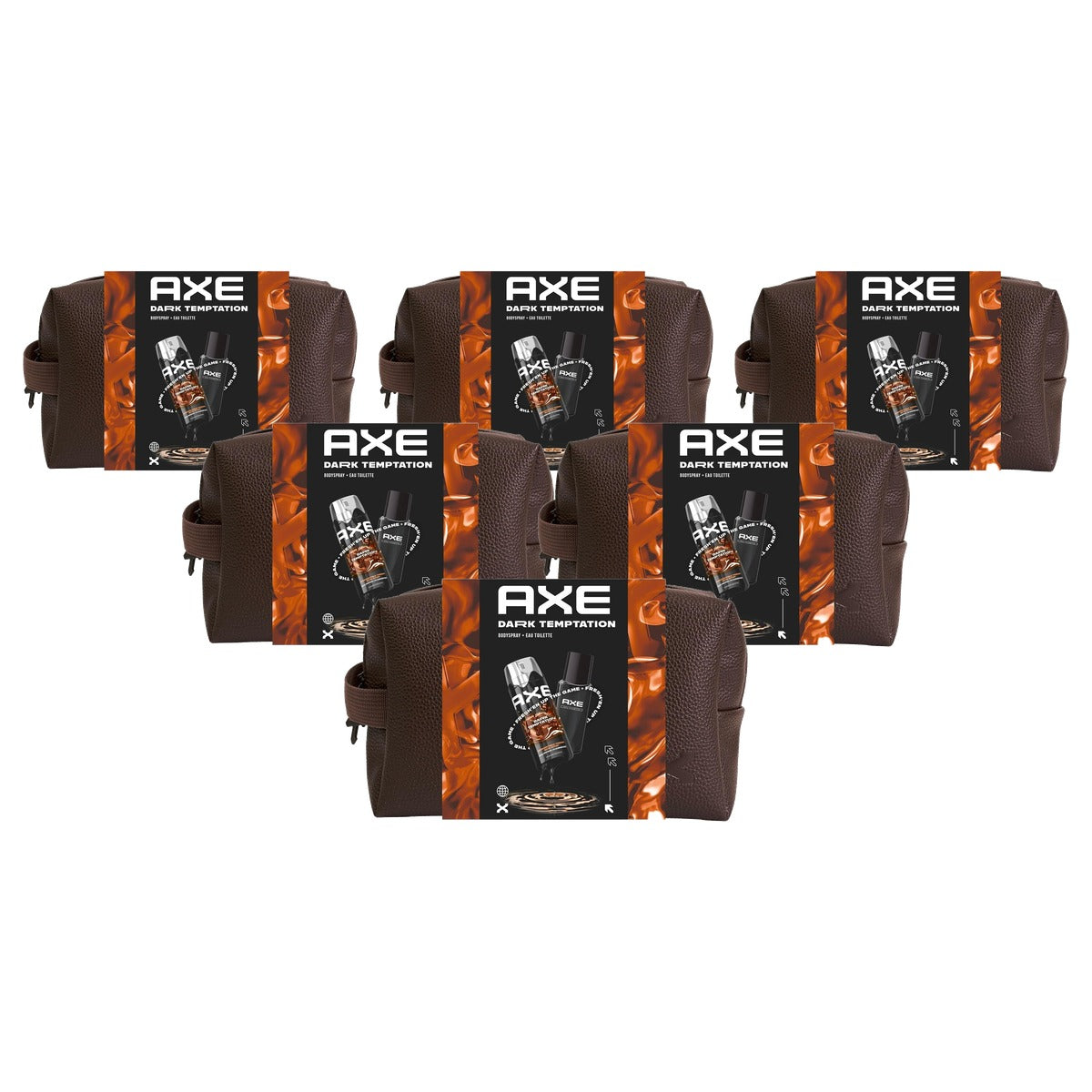 Axe Dark Temptation toilettas 150 ml + 6 x 100 ml - Voordeelverpakking