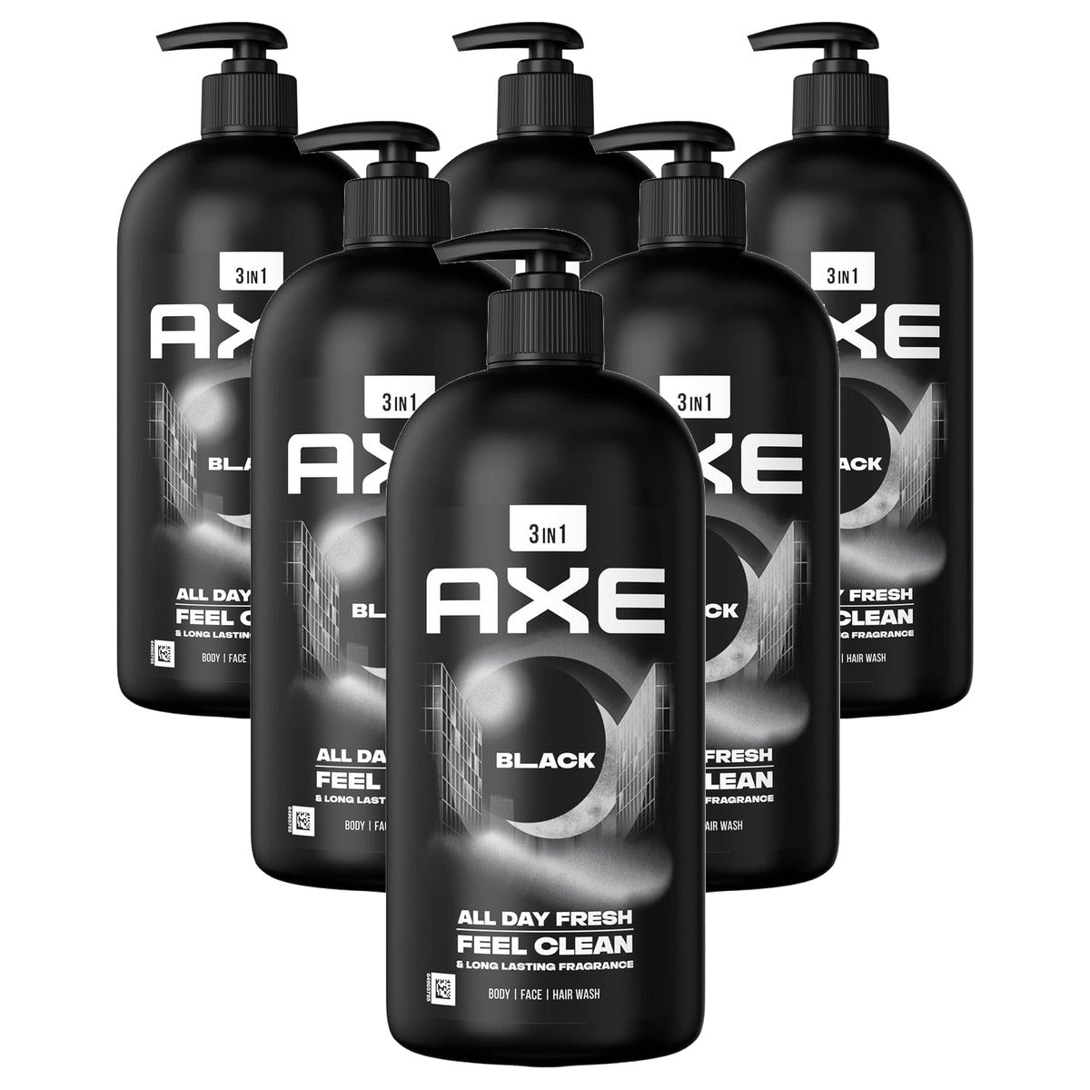 Axe Douchegel Black pompdispenser 6 x 900 ml - Voordeelverpakking