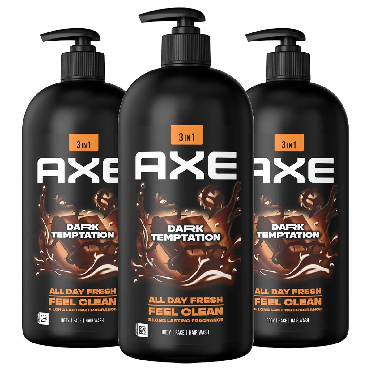 Axe Douchegel Dark Temptation pompdispenser 3 x 900 ml - Voordeelverpakking