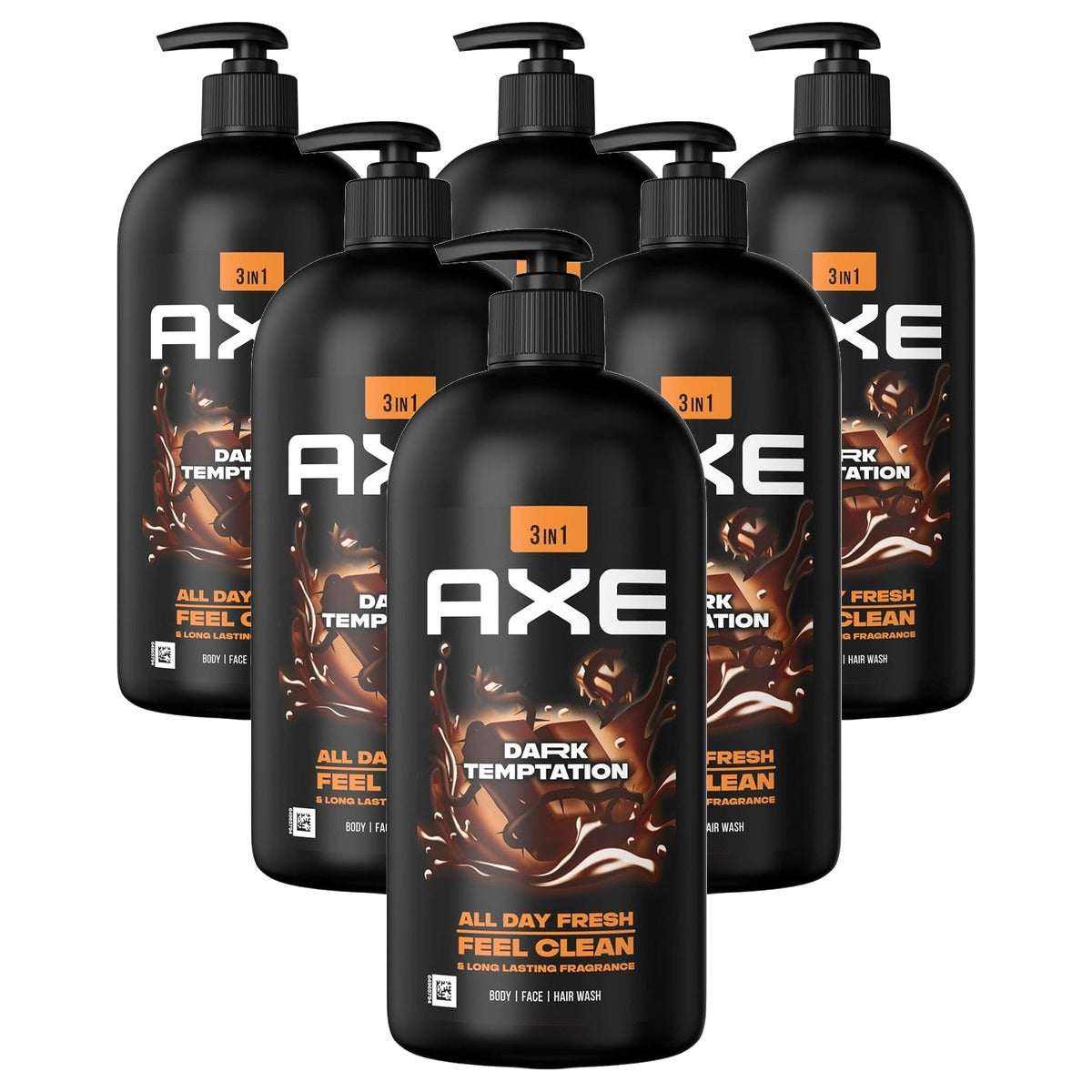 Axe Douchegel Dark Temptation pompdispenser 6 x 900 ml - Voordeelverpakking