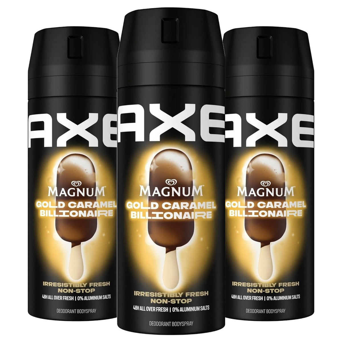 Axe Bodyspray Gold Caramel Billionaire 3 x 150 ml - Voordeelverpakking