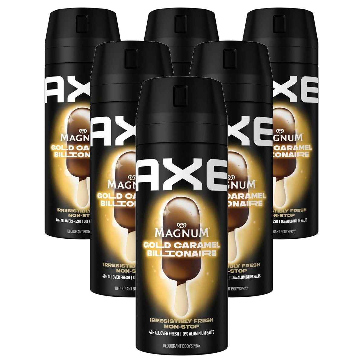 Axe Bodyspray Gold Caramel Billionaire 6 x 150 ml - Voordeelverpakking