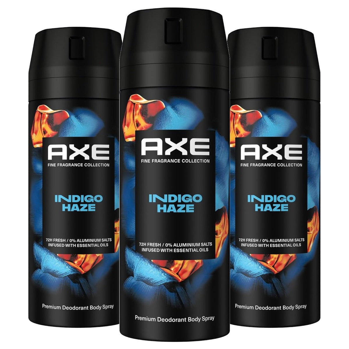 Axe Indigo Haze Premium Bodyspray zonder aluminiumzouten 3 x 150 ml - Voordeelverpakking
