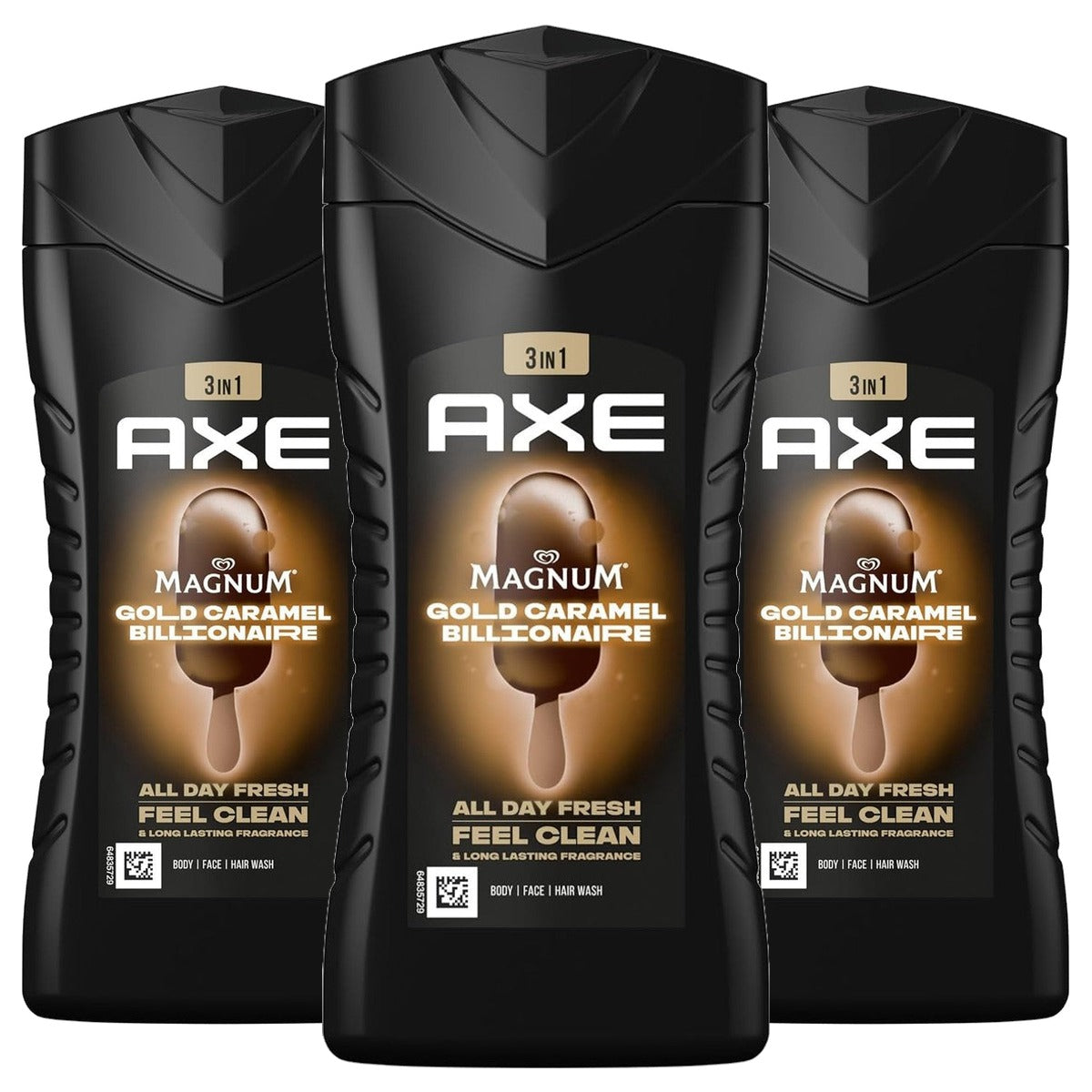 Axe Magnum Gold Caramel Billionaire 3-in-1 3 x 250 ml - Voordeelverpakking