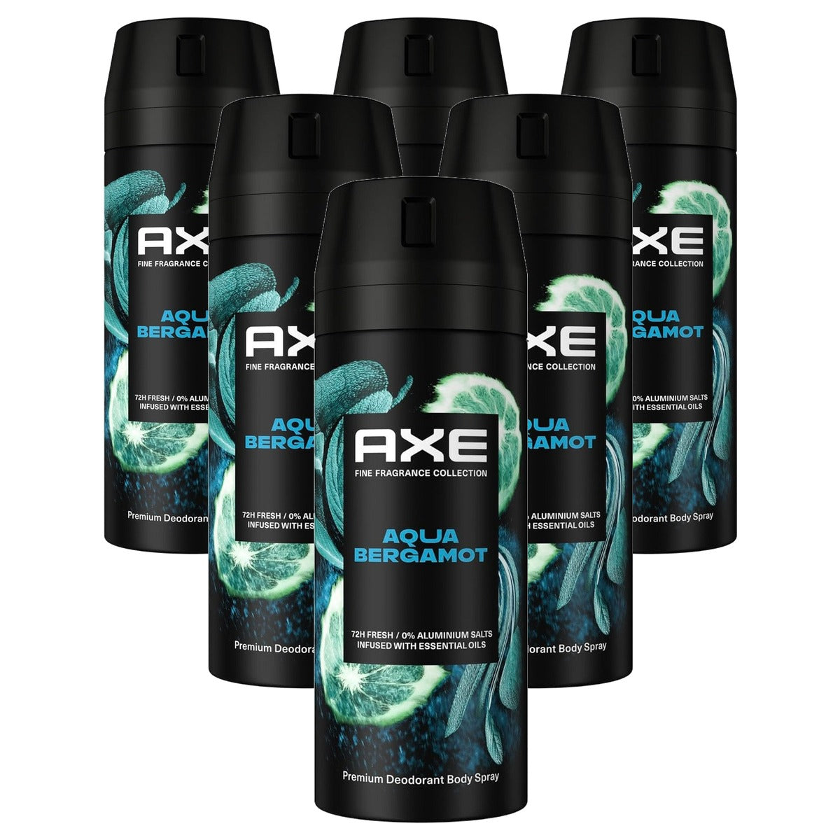 Axe Premium Bodyspray Aqua Bergamot Deodorant 6 x 150 ml - Voordeelverpakking