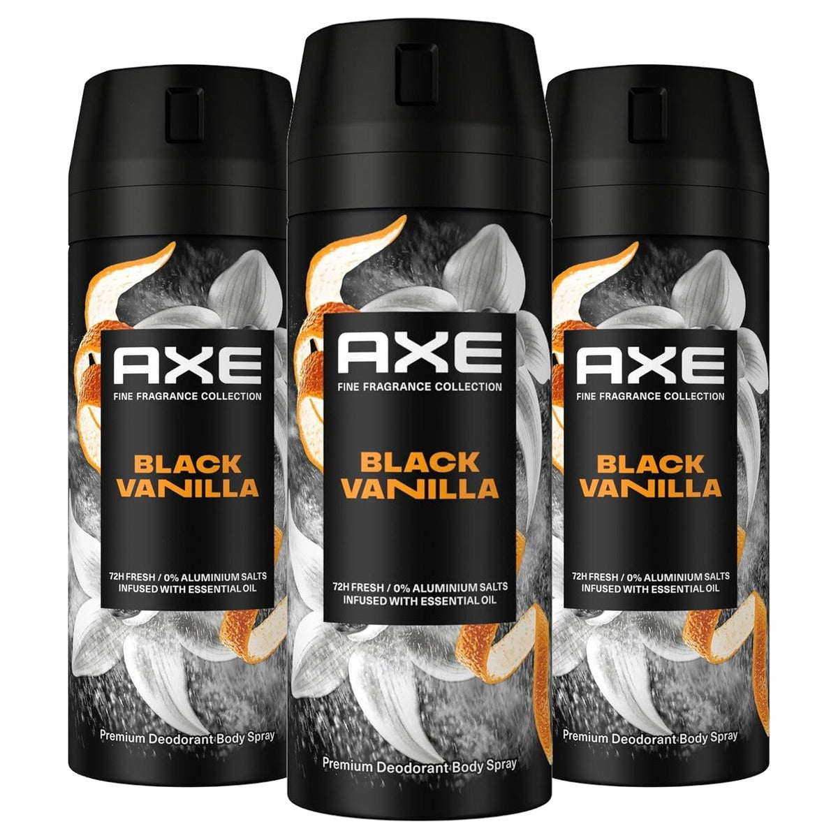 Axe Premium Bodyspray Black Vanilla Deodorant 3 x 150 ml - Voordeelverpakking